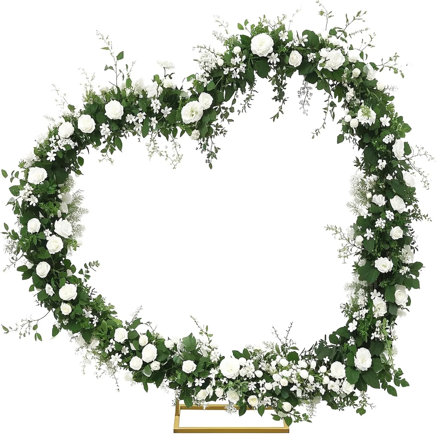 فریم طاق فلزی قلبی شکل 2 متری، پایه پس زمینه طاق منحنی، پایه پس زمینه قلبی شکل برای تزئینات جشن عروسی گیاهان رونده باغ در فضای باز/داخلی