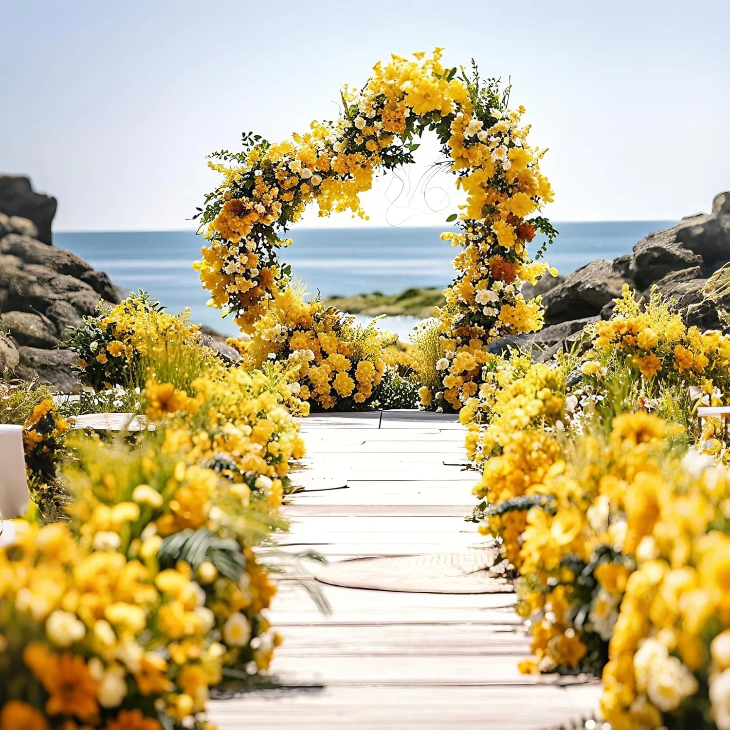 فریم طاق فلزی قلبی شکل 2 متری، پایه پس زمینه طاق منحنی، پایه پس زمینه قلبی شکل برای تزئینات جشن عروسی گیاهان رونده باغ در فضای باز/داخلی