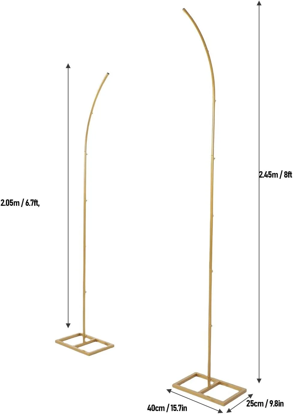 استند پس زمینه طاق قوسی شکل، قاب درب قوسی فلزی طلایی برای جشن تولد، حمام نوزاد، مراسم، دکوراسیون پس زمینه غرفه عکس