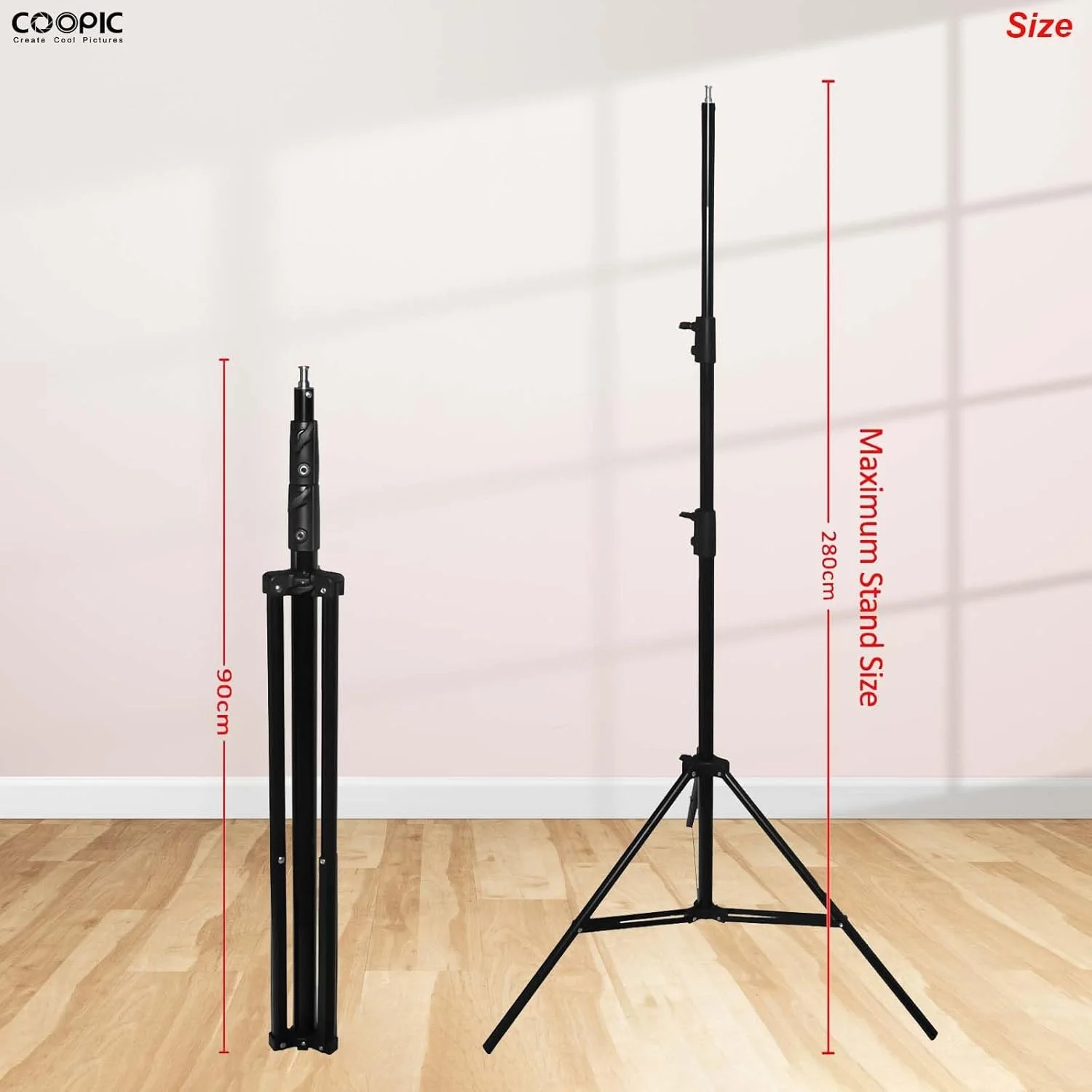 پایه نگهدارنده پس زمینه قابل تنظیم سنگین COOPIC S06 – ارتفاع 280 سانتی متر، میله افقی قابل افزایش 125–305 سانتی متر، حداکثر بار 14 کیلوگرم، به همراه 4 گیره پس زمینه – سیستم پشتیبانی استودیوی عکاسی و فیلمبرداری پایه نگهدارنده پس زمینه قابل تنظیم سنگین COOPIC S06 – ارتفاع 280 سانتی متر، میله افقی قابل افزایش 125–305 سانتی متر، حداکثر بار 14 کیلوگرم، به همراه 4 گیره پس زمینه – سیستم پشتیبانی استودیوی عکاسی و فیلمبرداری