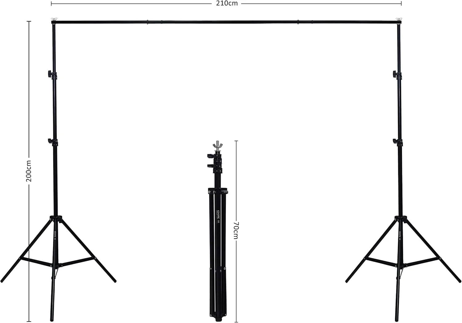 کیت عکاسی S02 با پایه نگهدارنده پس زمینه 200cm*210cm به همراه 4 عدد گیره فولادی و 1 کیف حمل (به همراه پس زمینه خاکستری) کیت عکاسی S02 با پایه نگهدارنده پس زمینه 200cm*210cm به همراه 4 عدد گیره فولادی و 1 کیف حمل (به همراه پس زمینه خاکستری)