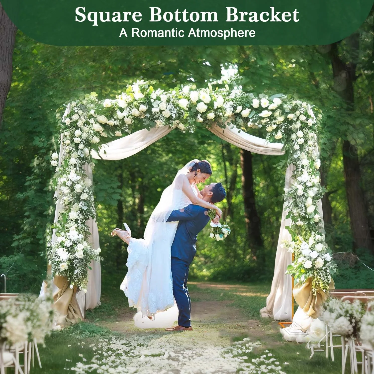 پایه مربعی بادکنک با پایه 2 متری، کیت طاق فلزی طلایی برای مراسم عروسی، کیت ستون بادکنک، قاب طاق گل باغ برای دکوراسیون جشن تولد، جشن نوزاد، جشن فارغ التحصیلی