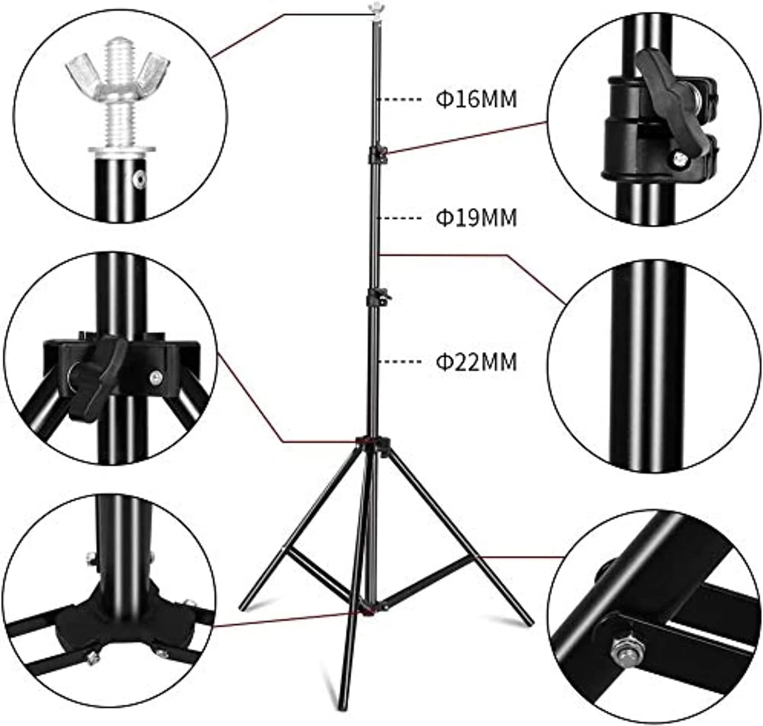 پایه نگهدارنده پس زمینه عکاسی کول بیبی 2M*2M به همراه کیف حمل پایه نگهدارنده پس زمینه عکاسی کول بیبی 2M*2M به همراه کیف حمل