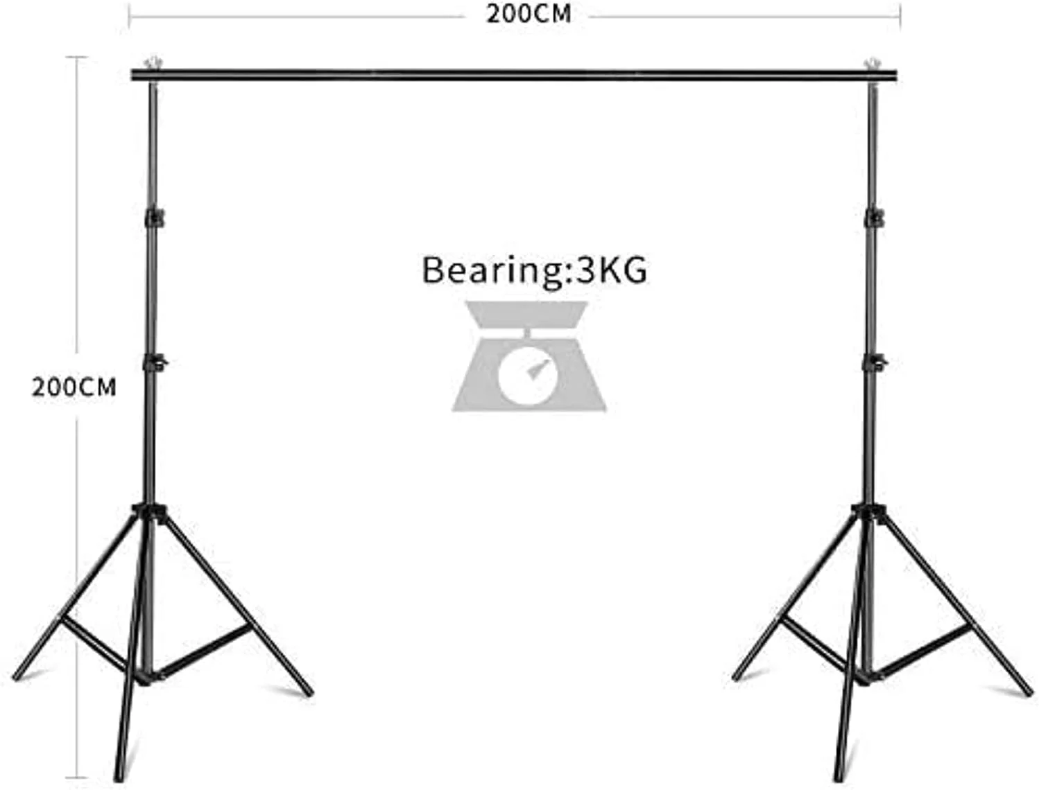 پایه نگهدارنده پس زمینه عکاسی کول بیبی 2M*2M به همراه کیف حمل پایه نگهدارنده پس زمینه عکاسی کول بیبی 2M*2M به همراه کیف حمل