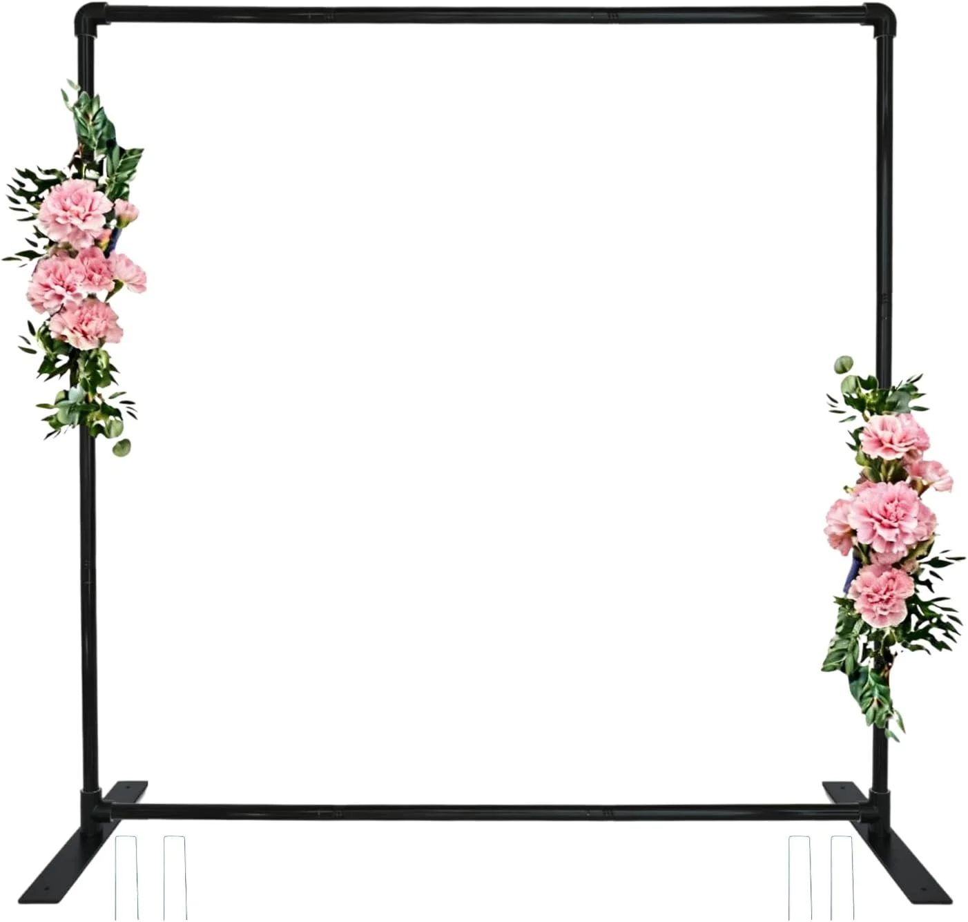 پایه پس زمینه مشکی Beyeutao، پایه کمانی قابل تنظیم با پایه 2.2x2.2 متر، قاب کمانی مربعی برای مراسم عروسی، غرفه عکس، جشن تولد و دکوراسیون مراسم پایه پس زمینه مشکی Beyeutao، پایه کمانی قابل تنظیم با پایه 2.2x2.2 متر، قاب کمانی مربعی برای مراسم عروسی، غرفه عکس، جشن تولد و دکوراسیون مراسم