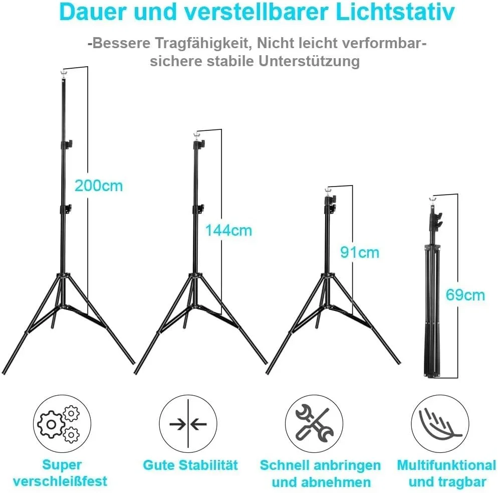 پایه پس زمینه 2x3 متری، سیستم پشتیبانی پایه پس زمینه سنگین برای عکس و فیلم برای مهمانی ها به همراه کیف حمل برای پرده سبز موسلین (2x3 متر)