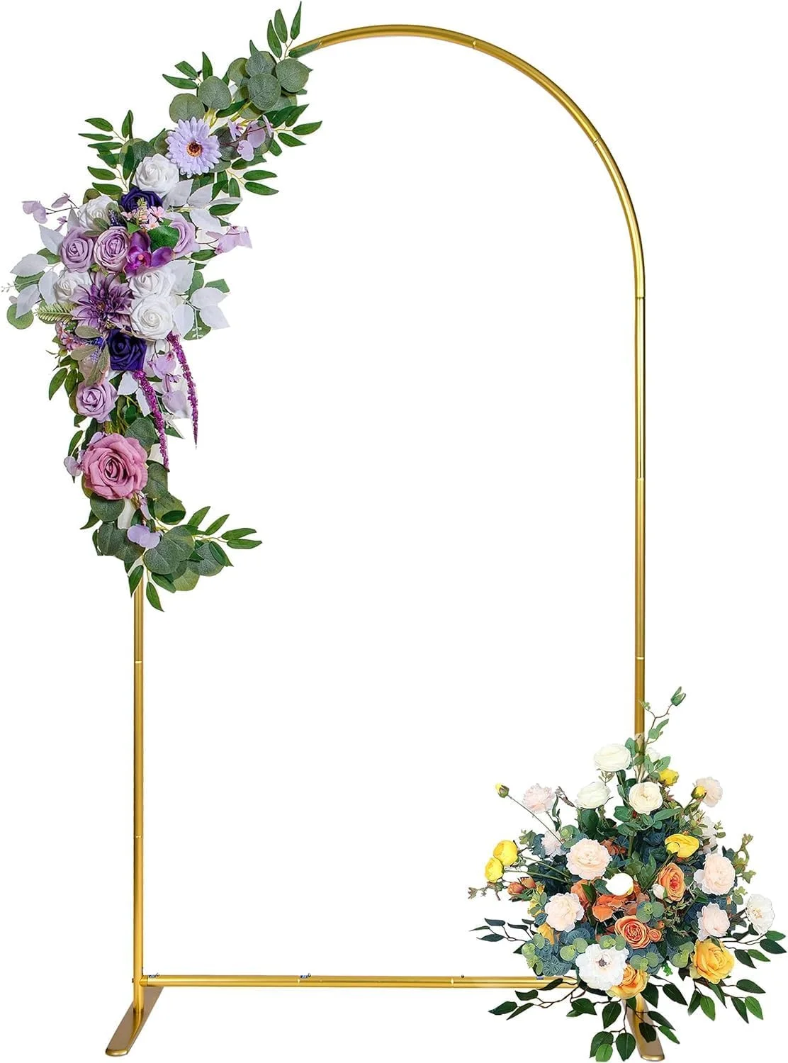 استند پس زمینه طلایی مناسب برای مراسم عروسی، جشن تولد، مهمانی، دکوراسیون باغ، طاق بادکنک گل، دکوراسیون پس زمینه عکس (طلایی، 2.2x1.2 متر)
