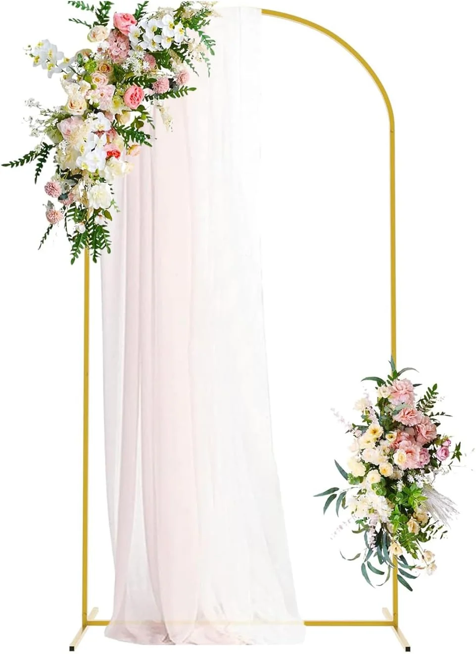 استند پس زمینه طاق فلزی مراسم عروسی، قاب طاق طلایی 2.2 متری برای جشن تولد، مراسم عروسی، جشن نامزدی، سالگرد، دکوراسیون پس زمینه استودیو