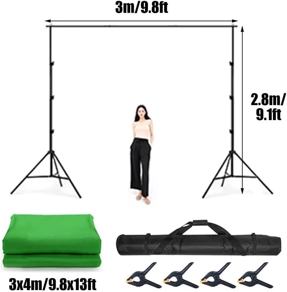 پایه پس زمینه برای تزئینات جشن، پس زمینه مجازی سبز با پایه و گیره، پرده سبز کروماکی، برای تولد، عکاسی پرتره (رنگ: سبز، سایز: 2) پایه پس زمینه برای تزئینات جشن، پس زمینه مجازی سبز با پایه و گیره، پرده سبز کروماکی، برای تولد، عکاسی پرتره (رنگ: سبز، سایز: 2)