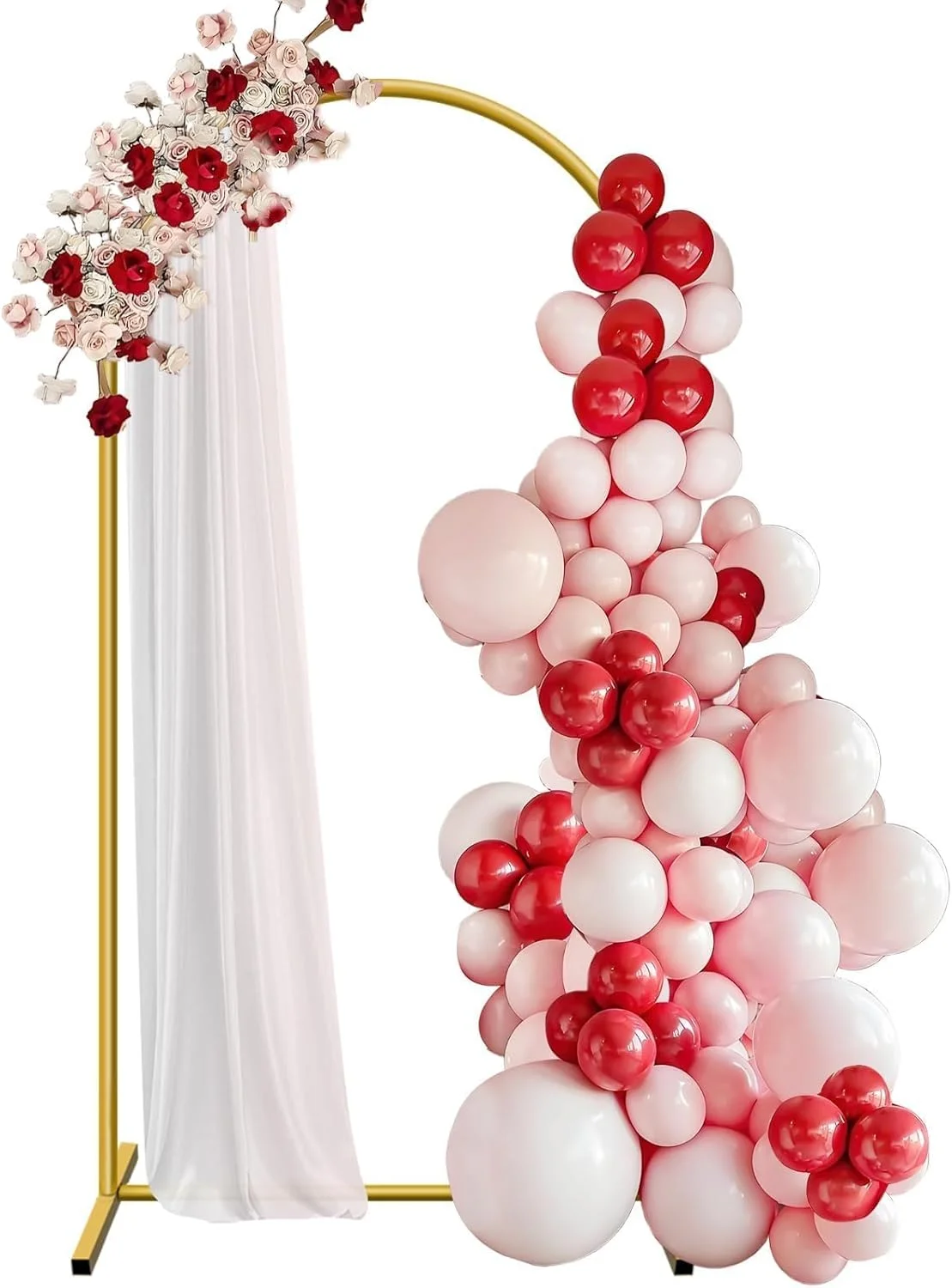 پایه طاق پس زمینه، پایه طاق فلزی برای مهمانی، تولد، عروسی، جشن نامزدی، جشن نوزاد (طلایی، 2 متر)