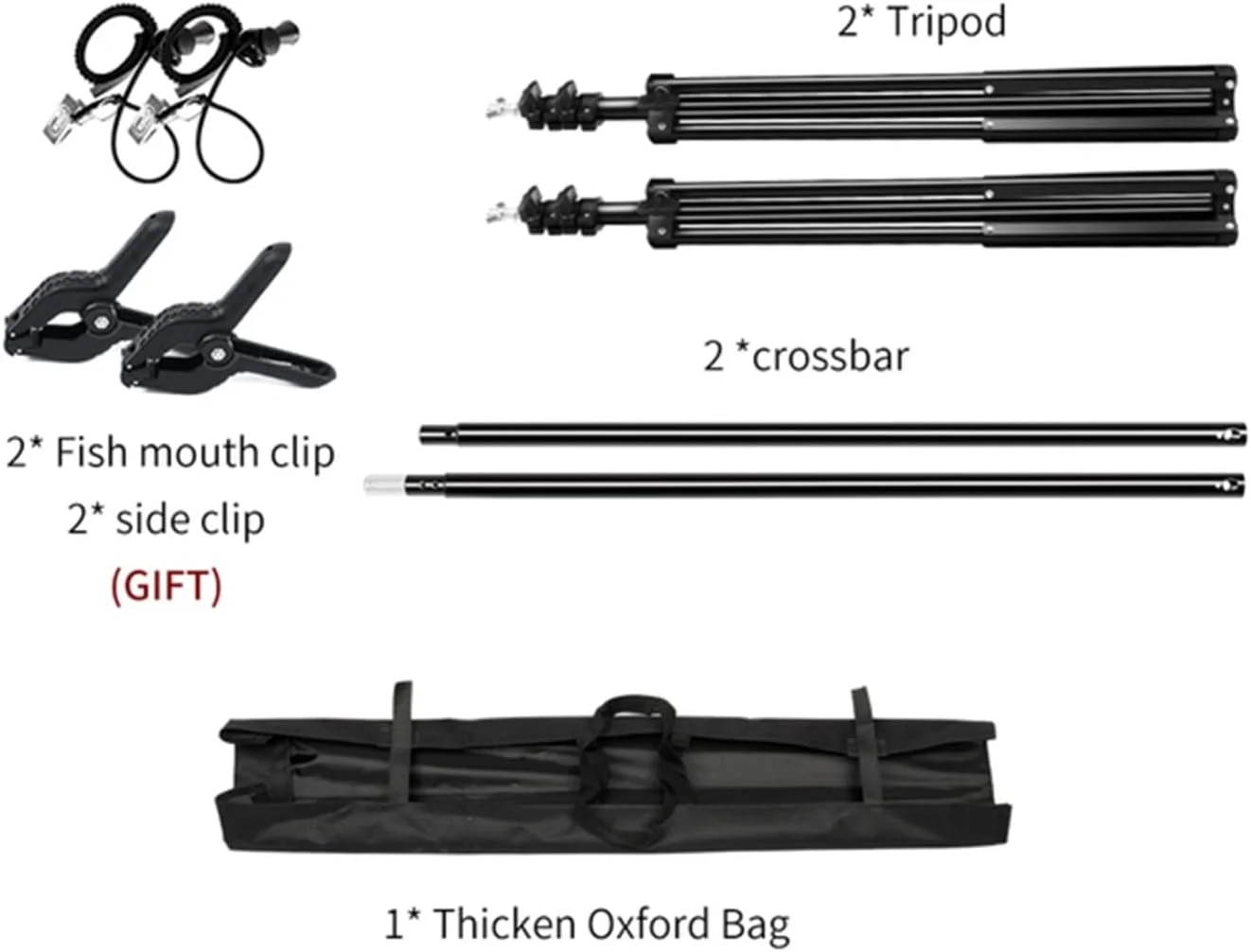 پایه نگهدارنده پس زمینه تلسکوپی با قابلیت تنظیم عرض و ارتفاع (2 در 2 متر)