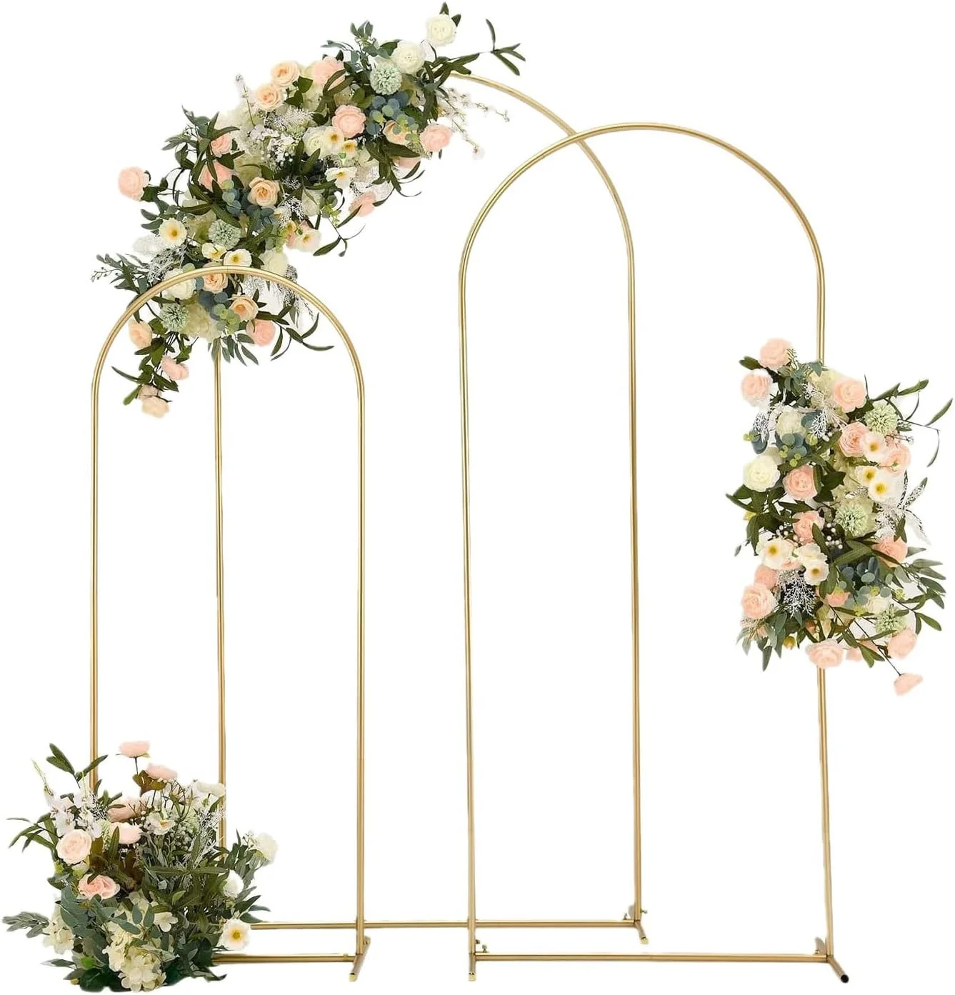 مجموعه ۳ عددی پایه طاق پس زمینه مراسم، ۶ فوت، ۵ فوت، ۴ فوت، قاب طاق بادکنک فلزی برای تزئین جشن تولد، سالگرد و مراسم