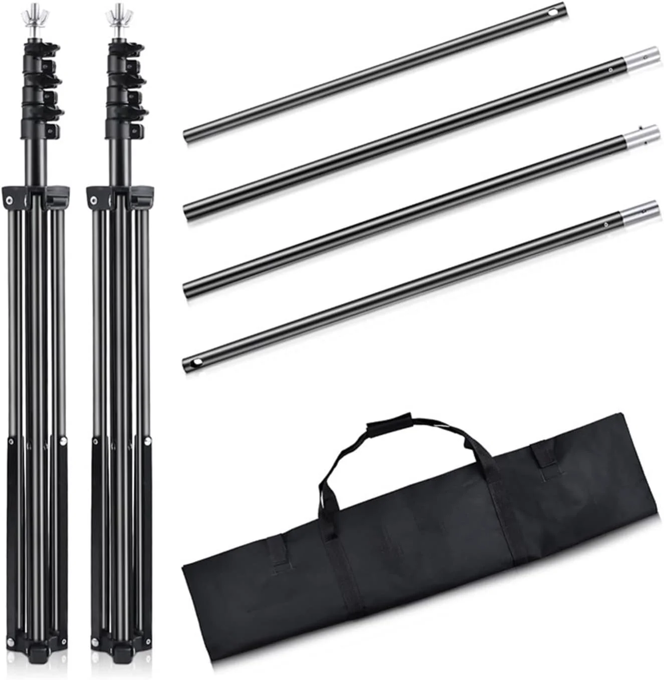 پایه های پس زمینه استودیو عکس 2.6 * 3 متری، سه پایه تاشو عکاسی با کیف برای عکاسی