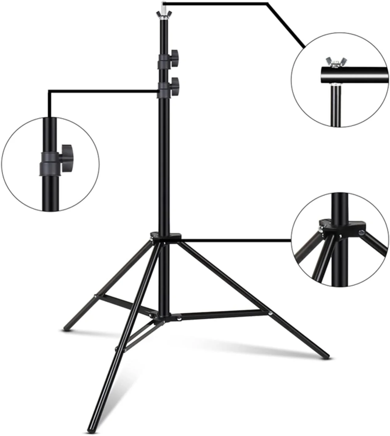 پایه های پس زمینه 2.6 * 3 متر آلومینیومی، پایه نگهدارنده پس زمینه عکس، مناسب برای پس زمینه های عکاسی استودیویی (2x3 متر)