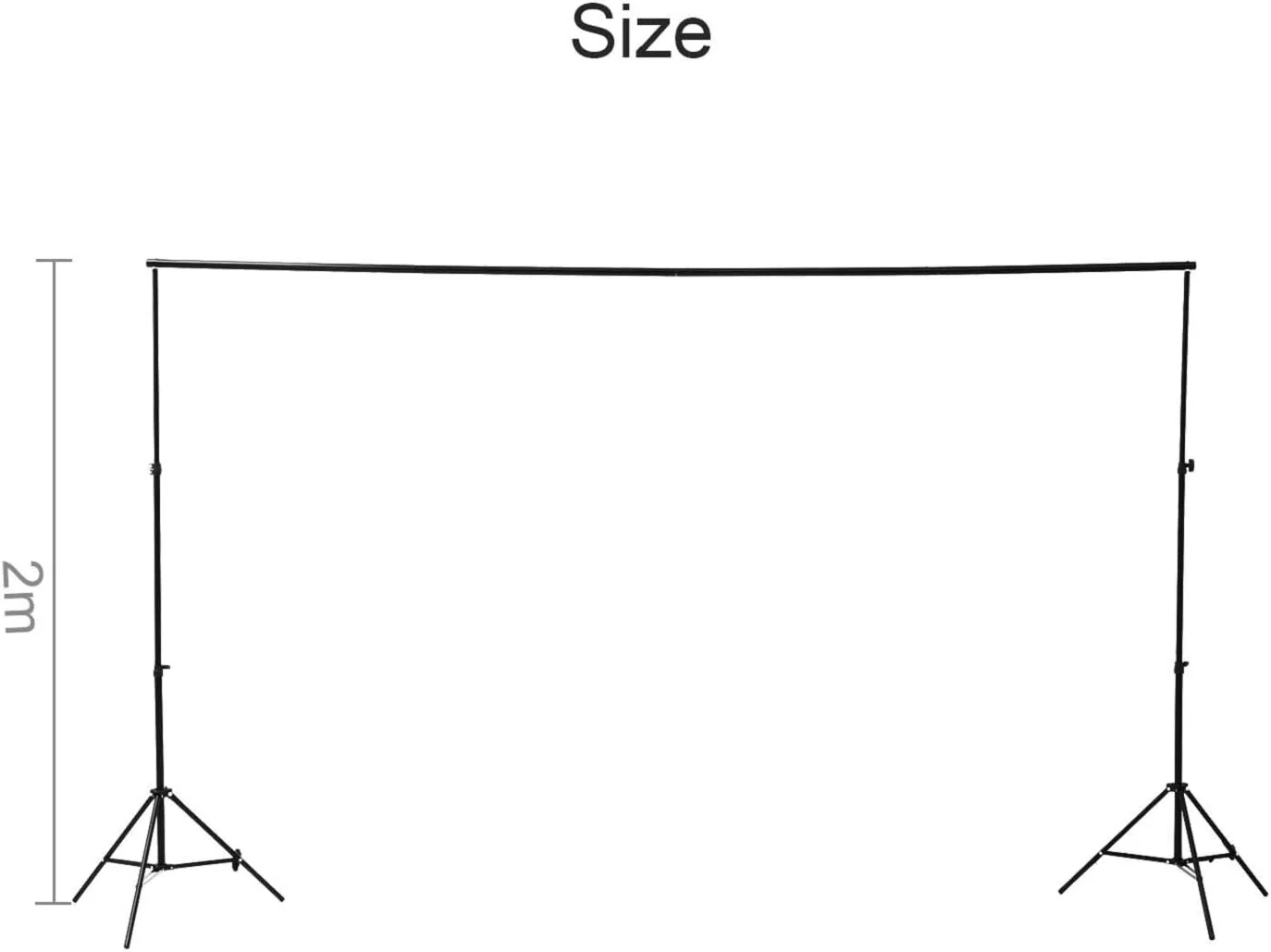 پایه پس زمینه قابل تنظیم 2x3 متری، پایه عکاسی سنگین و قابل تنظیم، کیت های پایه نگهدارنده پس زمینه