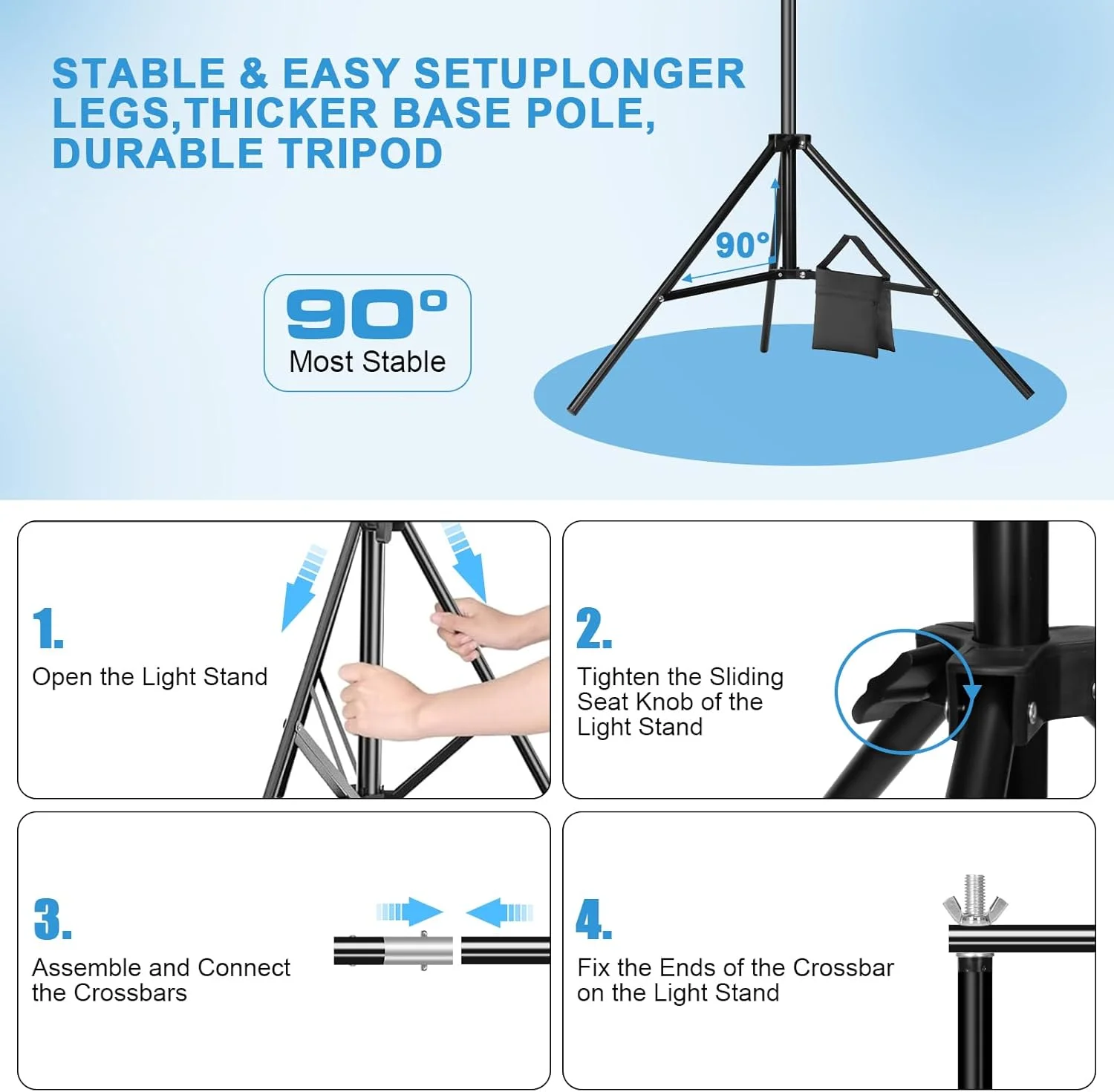 پایه پس زمینه فونان 2x3 متر، سیستم پشتیبانی پس زمینه استودیو عکس، با قابلیت تنظیم ارتفاع و دارای 6 گیره پس زمینه، 2 کیسه شن و کیف حمل برای عروسی، عکاسی استودیو، نمایش تبلیغاتی، مهمانی ها