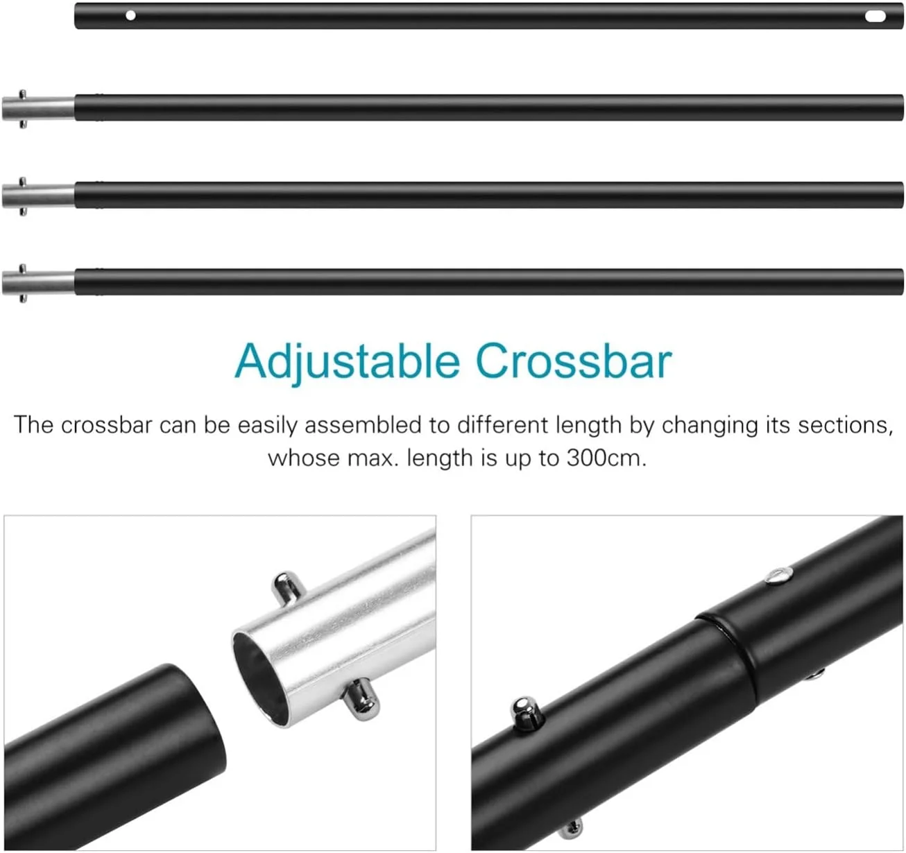 پایه نگهدارنده پس زمینه 2M * 3M، سیستم پشتیبانی پس زمینه استودیوی عکاسی قابل تنظیم به همراه گیره و کیف حمل