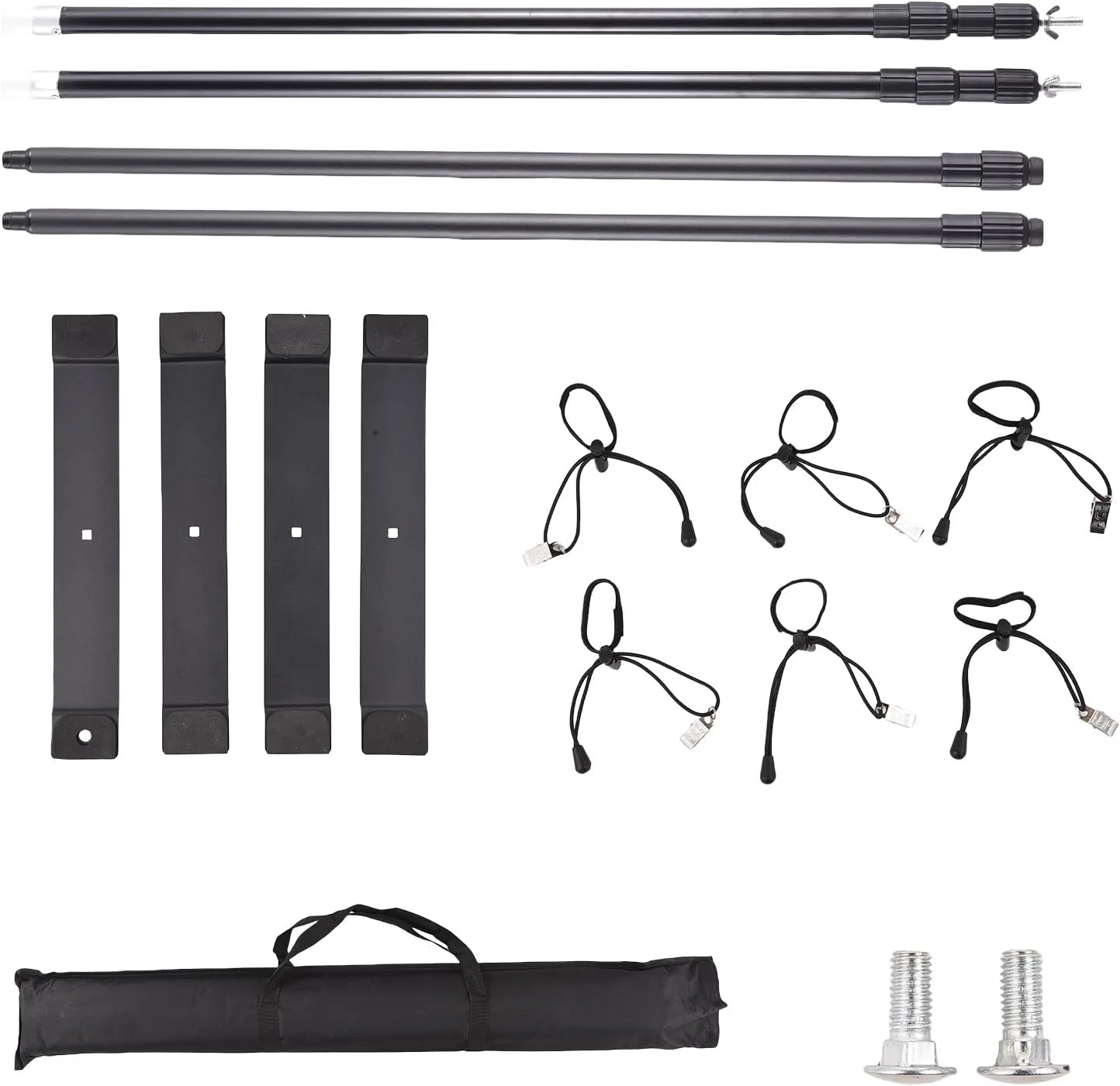 پایه نگهدارنده پس زمینه تاشو Andoer، مونتاژ آسان و پایدار، قابل تنظیم با ساختار پایه برای عکاسی استودیویی، دارای کیف حمل پایه نگهدارنده پس زمینه تاشو Andoer، مونتاژ آسان و پایدار، قابل تنظیم با ساختار پایه برای عکاسی استودیویی، دارای کیف حمل