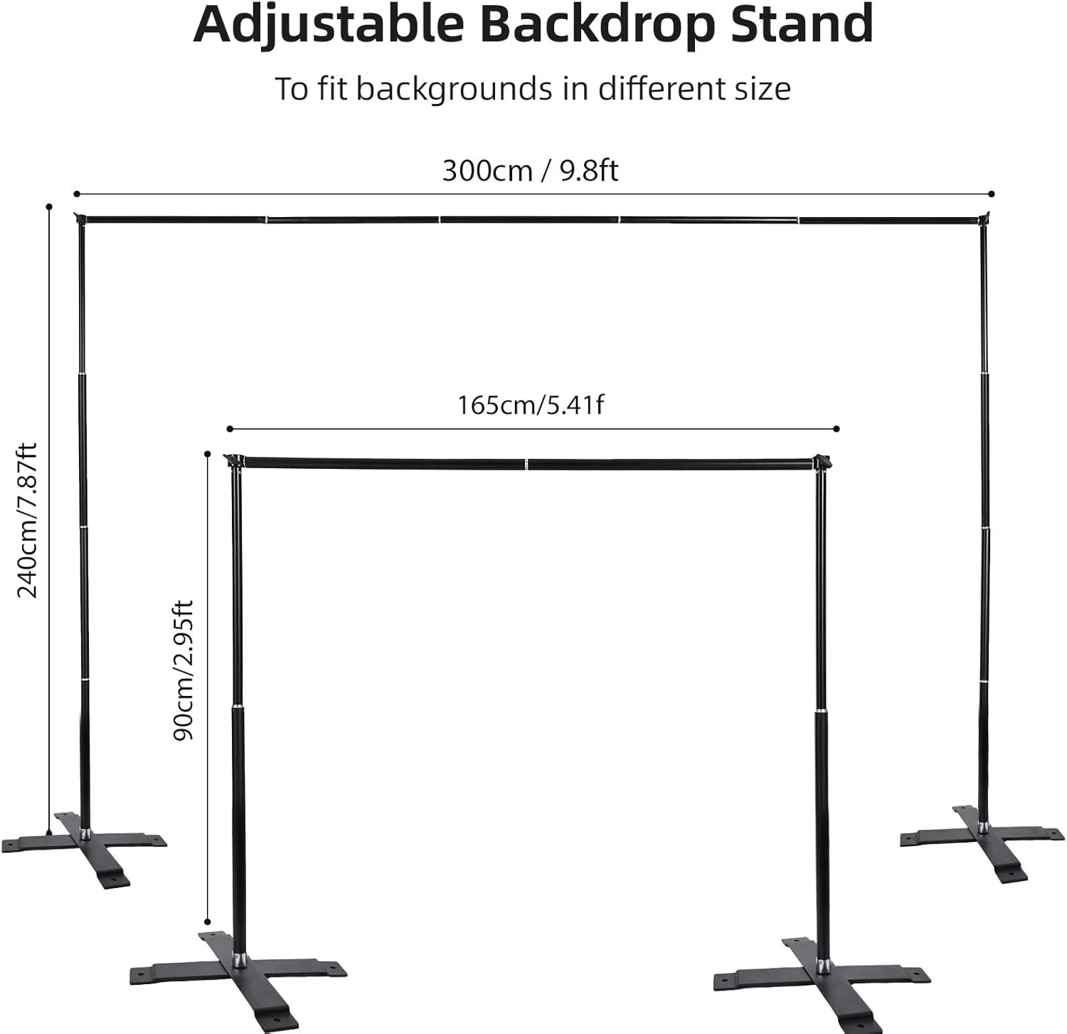 پایه نگهدارنده پس زمینه تاشو Andoer، مونتاژ آسان و پایدار، قابل تنظیم با ساختار پایه برای عکاسی استودیویی، دارای کیف حمل پایه نگهدارنده پس زمینه تاشو Andoer، مونتاژ آسان و پایدار، قابل تنظیم با ساختار پایه برای عکاسی استودیویی، دارای کیف حمل