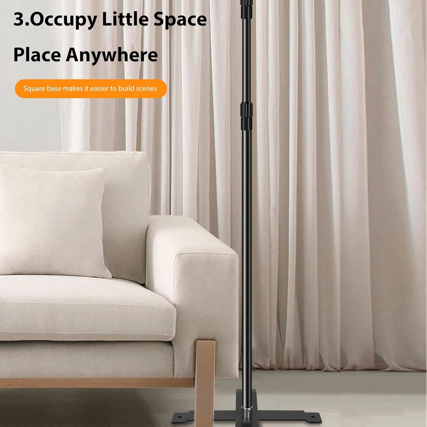 پایه نگهدارنده پس زمینه تاشو Andoer، مونتاژ آسان و پایدار، قابل تنظیم با ساختار پایه برای عکاسی استودیویی، دارای کیف حمل پایه نگهدارنده پس زمینه تاشو Andoer، مونتاژ آسان و پایدار، قابل تنظیم با ساختار پایه برای عکاسی استودیویی، دارای کیف حمل