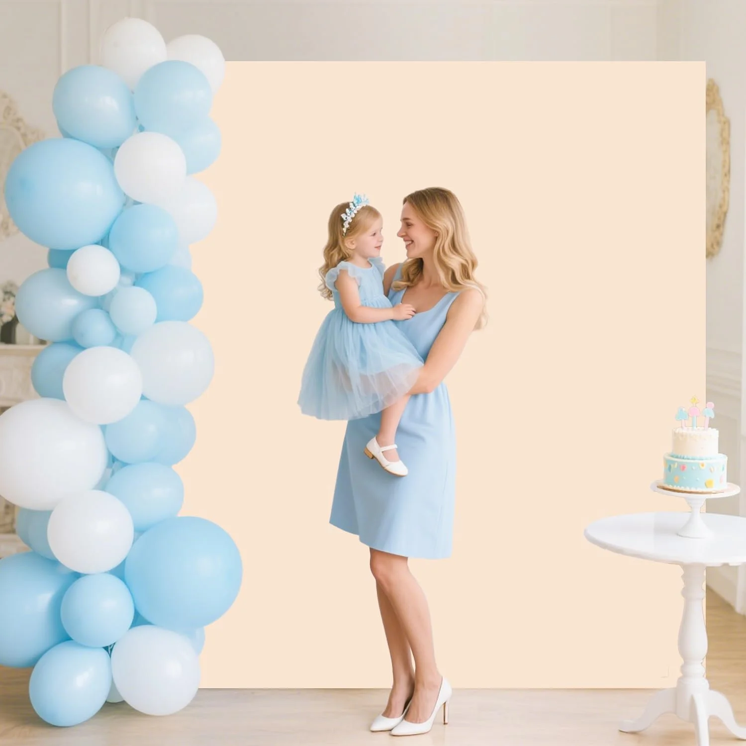 مجموعه پایه و روکش طاق تزئینی، قاب طاق فلزی با روکش طاق کرم رنگ، روکش های پس زمینه مربعی برای پایه طاق، پس زمینه برای جشن تولد، جشن فارغ التحصیلی، دکوراسیون جشن عروسی