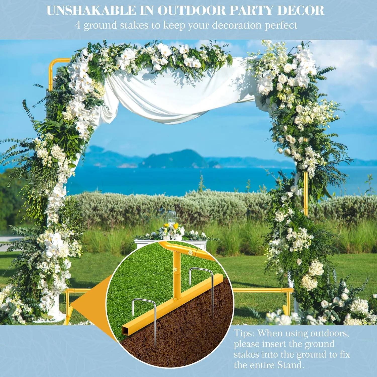 استند طاق بادکنک مربعی 2 متری، استند پس زمینه طاق مستطیلی فلزی طلایی برای عروسی، قاب طاق پس زمینه برای جشن تولد، سالگرد، نامزدی، جشن فارغ التحصیلی استند طاق بادکنک مربعی 2 متری، استند پس زمینه طاق مستطیلی فلزی طلایی برای عروسی، قاب طاق پس زمینه برای جشن تولد، سالگرد، نامزدی، جشن فارغ التحصیلی