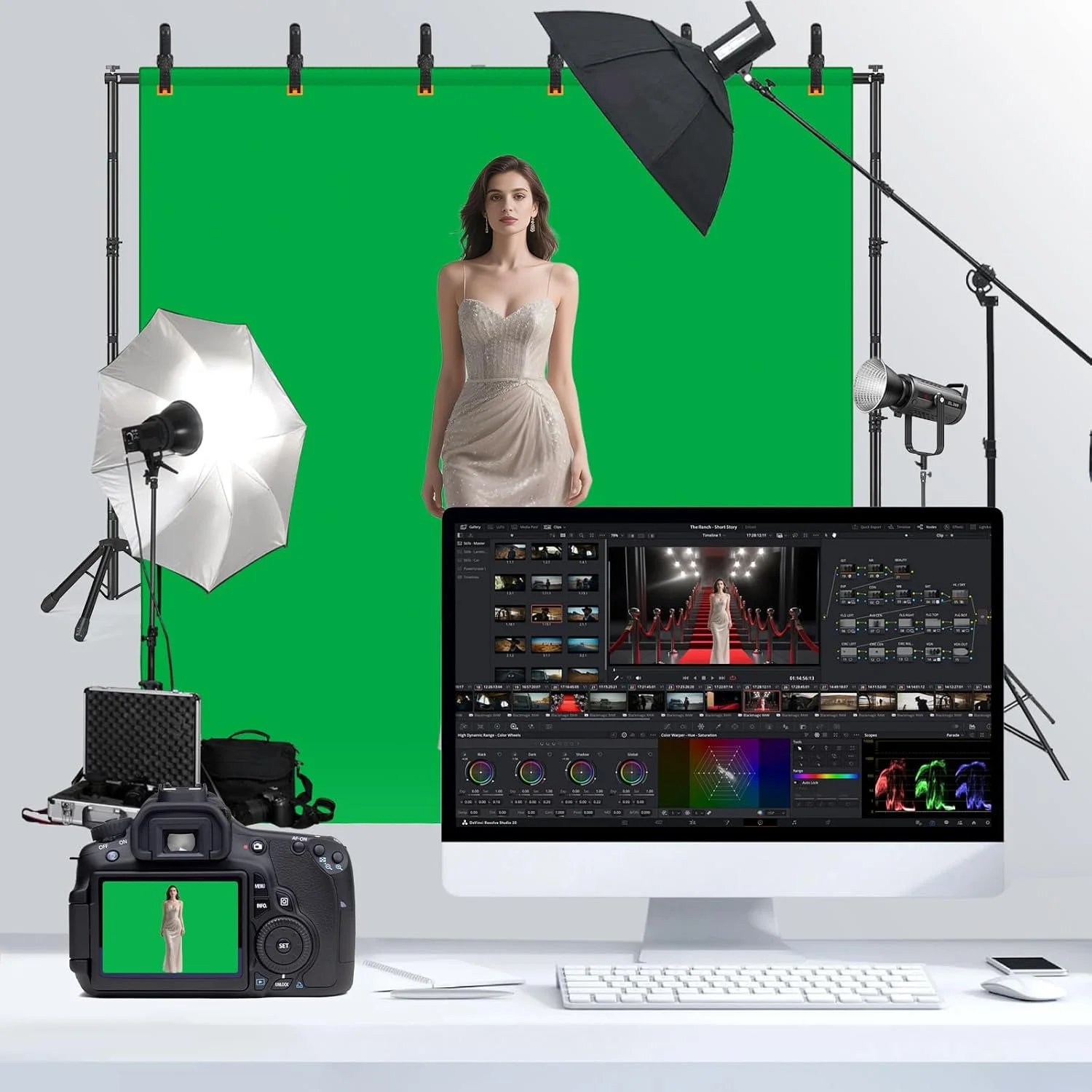 پایه نگهدارنده پس زمینه 3x2.3 متر به همراه پس زمینه پایه نگهدارنده پس زمینه 3x2.3 متر به همراه پس زمینه