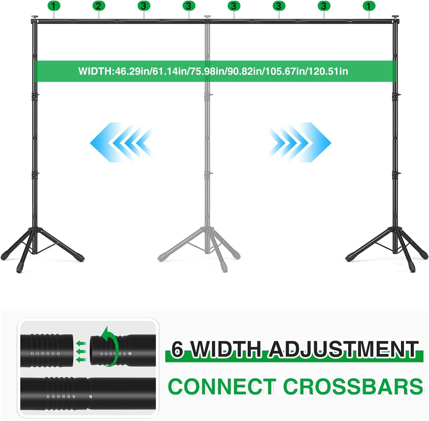 پایه نگهدارنده پس زمینه 3x2.3 متر به همراه پس زمینه پایه نگهدارنده پس زمینه 3x2.3 متر به همراه پس زمینه