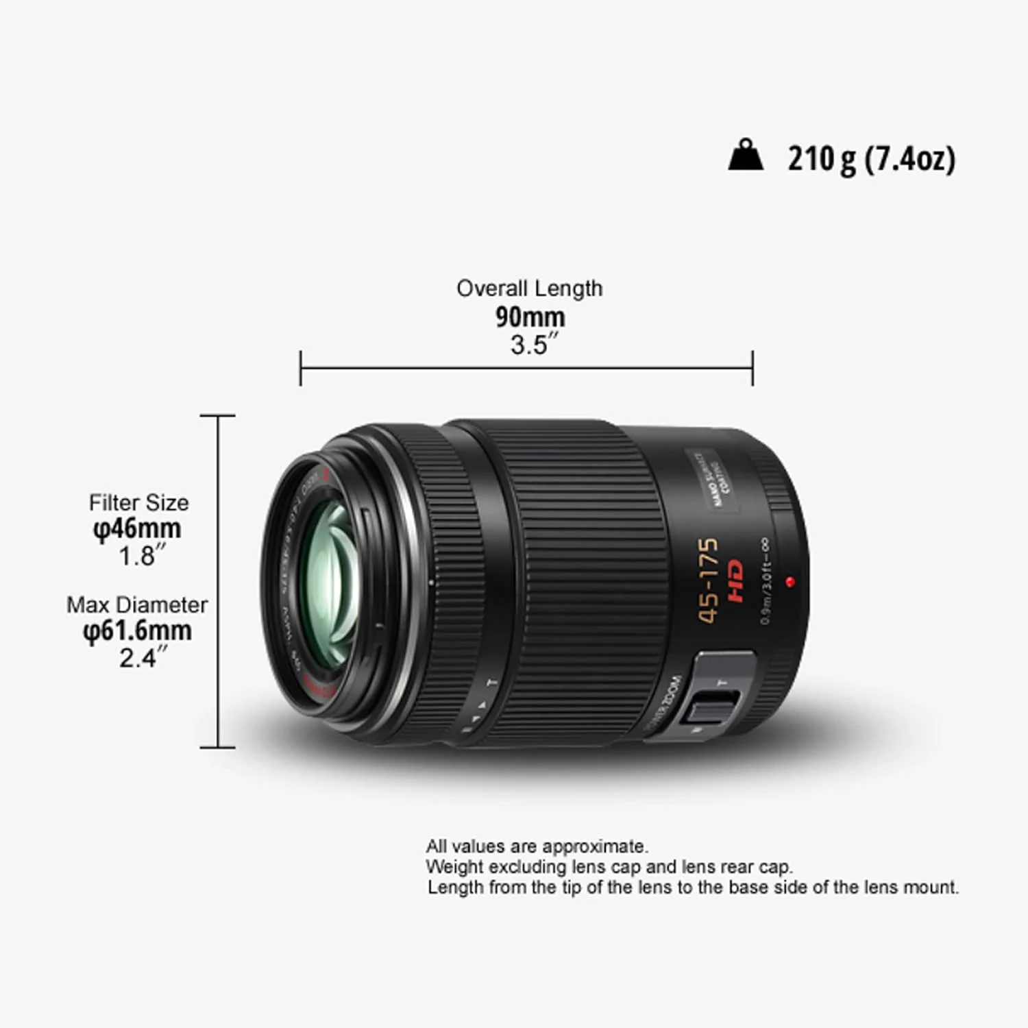 لنز تله فوتو زوم پاناسونیک LUMIX H-PS45175E-K GX Vario 45-175 میلی متر - مشکی لنز تله فوتو زوم پاناسونیک LUMIX H-PS45175E-K GX Vario 45-175 میلی متر - مشکی