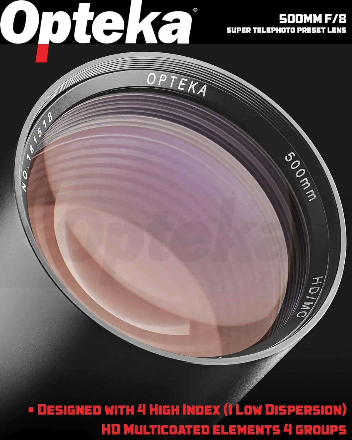 لنز تله فوتو 500mm/1000mm f/8 دستی Opteka برای دوربین های دیجیتال SLR نیکون D5, D4S, DF, D4, D810, D800, D750, D610, D500, D7500, D7200, D7100, D5600, D5500, D5300, D5200, D5100, D3400, D3300, D3200 لنز تله فوتو 500mm/1000mm f/8 دستی Opteka برای دوربین های دیجیتال SLR نیکون D5, D4S, DF, D4, D810, D800, D750, D610, D500, D7500, D7200, D7100, D5600, D5500, D5300, D5200, D5100, D3400, D3300, D3200