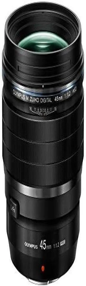 لنز Olympus M.Zuiko Digital ED 45 mm F1.2 PRO، فاصله کانونی ثابت سریع، مناسب برای تمام دوربین های MFT (مدل های Olympus OM-D & PEN، سری Panasonic G)، مشکی