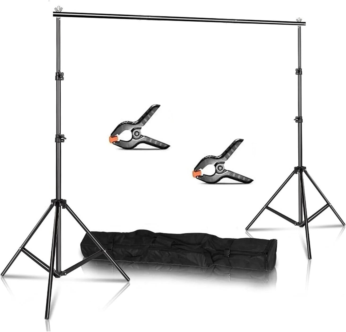 سیستم پشتیبانی پس زمینه پرده 2mx2m ایوینر به همراه کیف حمل و 2 عدد گیره سنگین برای استودیو عکس، منزل و مهمانی در فضای باز