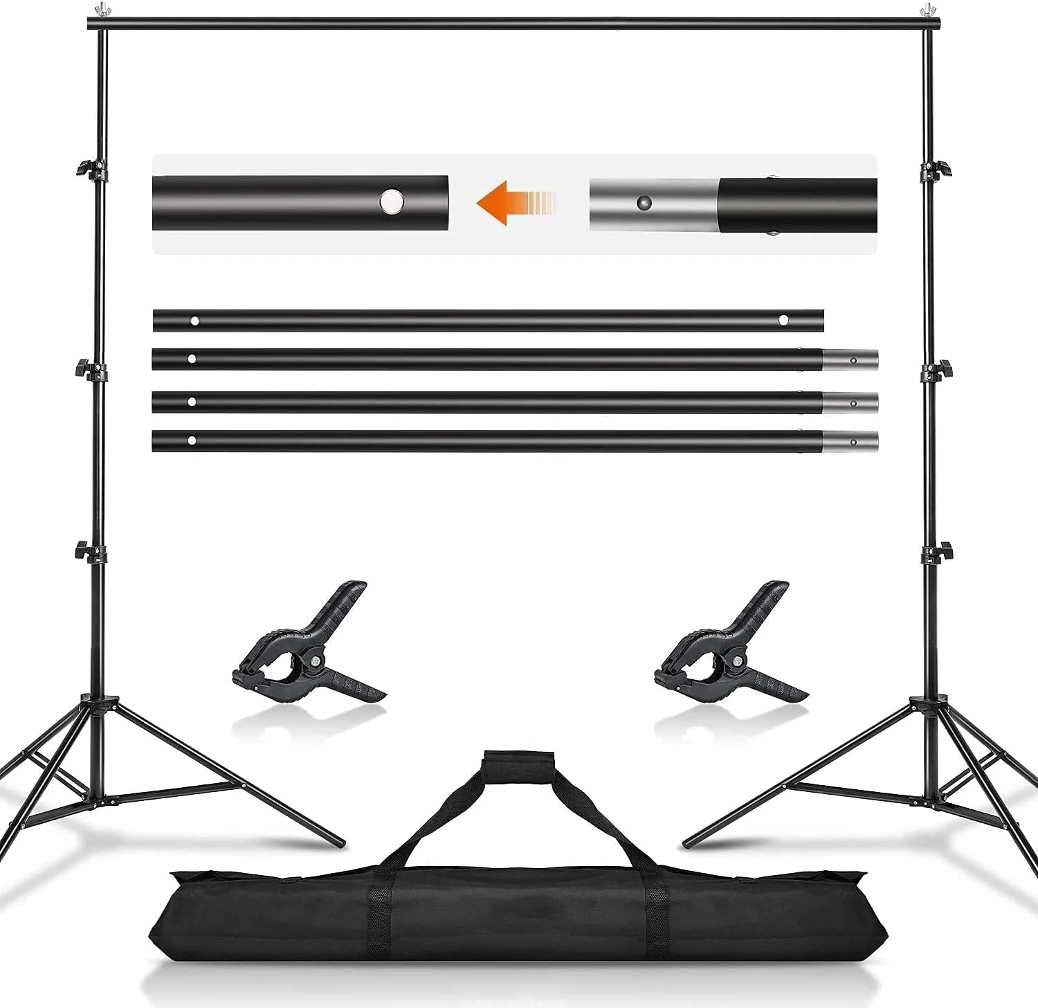پایه نگهدارنده پس زمینه عکاسی 3 متری به همراه میله افقی