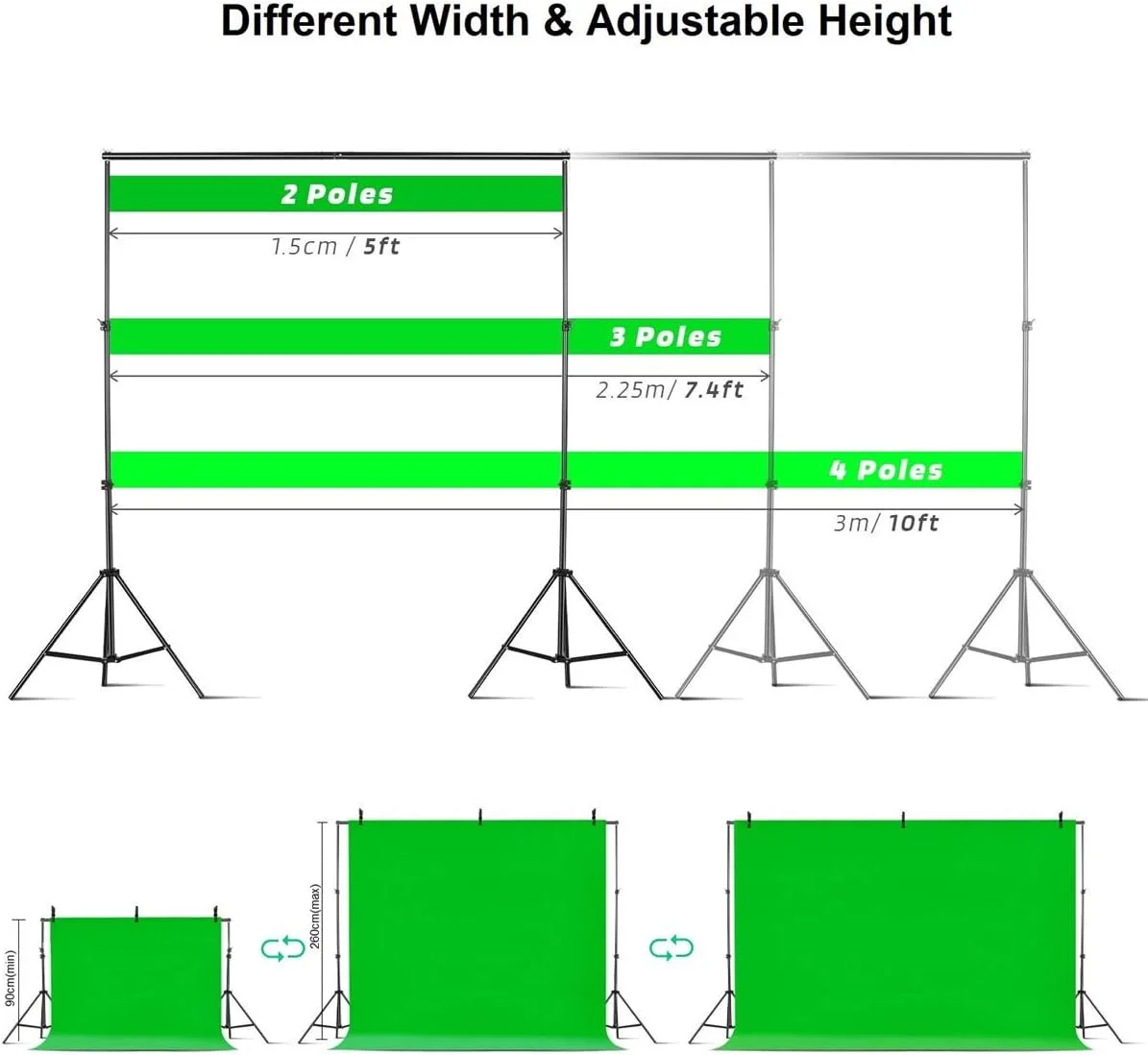 پایه نگهدارنده پس زمینه - 3 متر در 2.6 متر پایه نگهدارنده پس زمینه - 3 متر در 2.6 متر