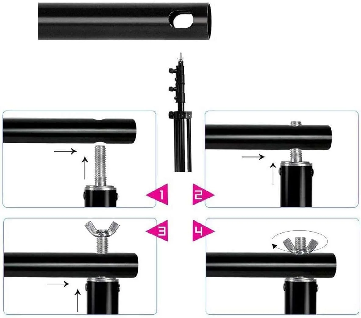 پایه نگهدارنده پس زمینه - 3 متر در 2.6 متر پایه نگهدارنده پس زمینه - 3 متر در 2.6 متر