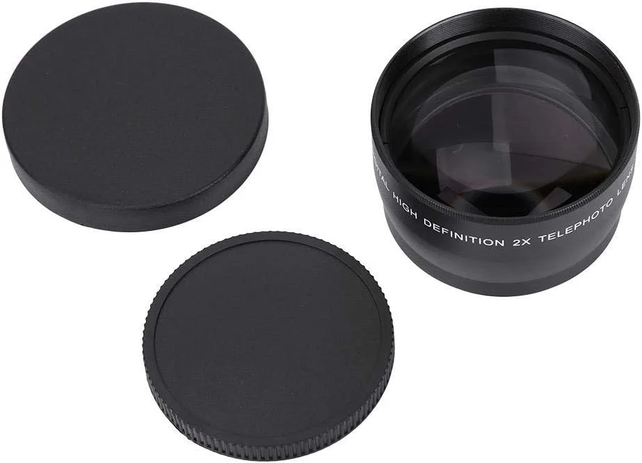 لنز تله فوتو یونیورسال با بزرگنمایی 2 برابر 58 میلی‌متری به همراه کیف برای لوازم جانبی دوربین