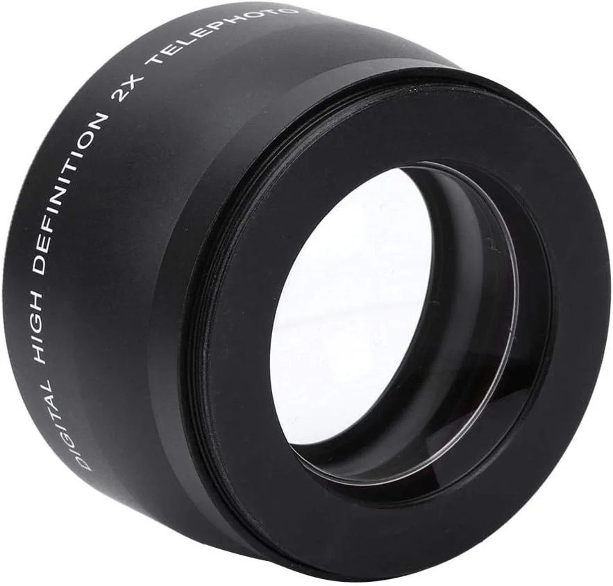لنز تله فوتو یونیورسال با بزرگنمایی 2 برابر 58 میلی‌متری به همراه کیف برای لوازم جانبی دوربین