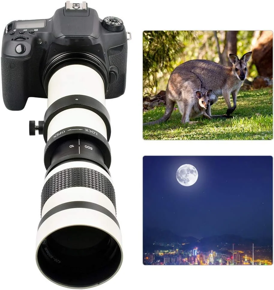 لنز فوکوس دستی، لنز تله فوتو، لنز تله فوتو زوم 420-800 میلی‌متری F/8.3-16 برای دوربین با مانت EF-S