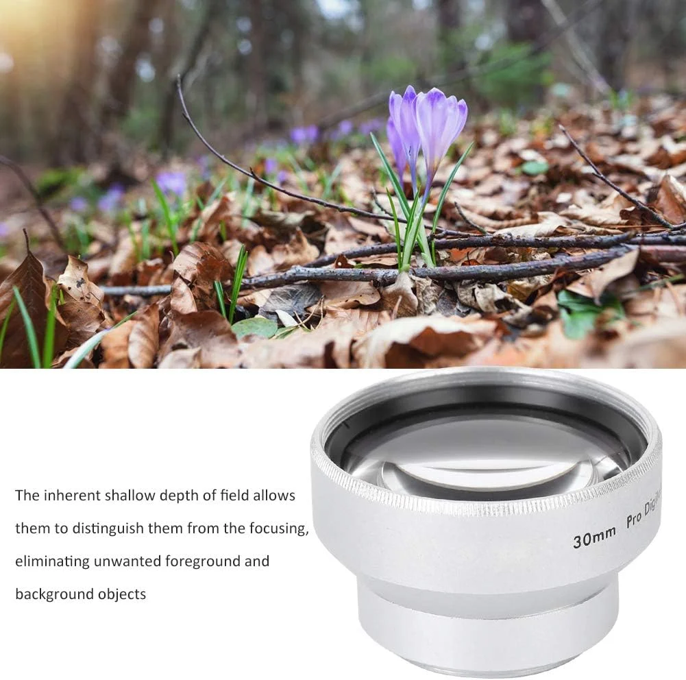 لنز تله فوتو یونیورسال با بزرگنمایی 2 برابر و آلیاژ آلومینیوم 30 میلی متری به همراه کیف برای لوازم جانبی دوربین