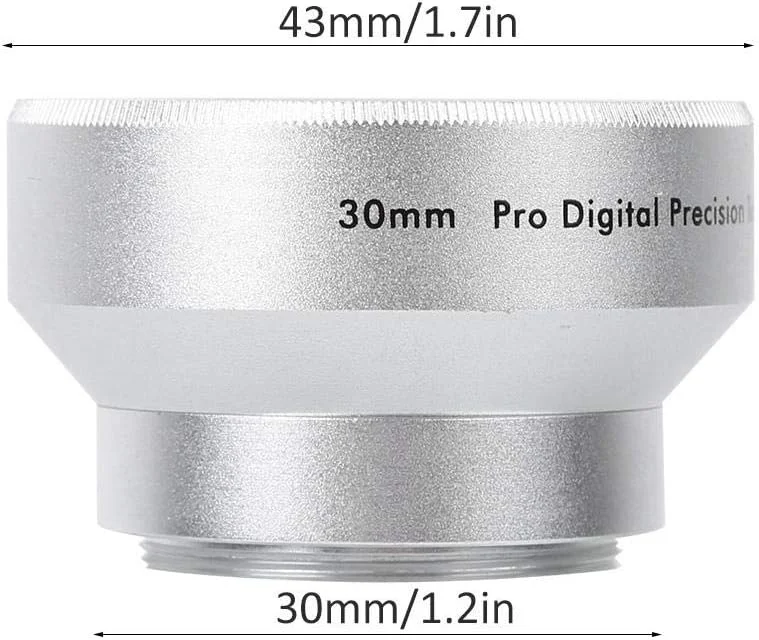 لنز تله فوتو یونیورسال با بزرگنمایی 2 برابر و آلیاژ آلومینیوم 30 میلی متری به همراه کیف برای لوازم جانبی دوربین