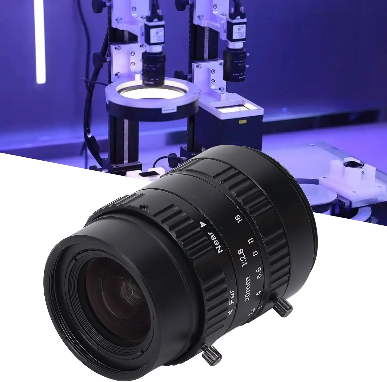 لنز 20mm F2.8 با مانت M42، لنز دوربین صنعتی با فوکوس دستی و دیافراگم، کیفیت تصویر بالا برای بازرسی الکترونیکی، پوشش لنز برای تصاویر واضح، نصب آسان لنز 20mm F2.8 با مانت M42، لنز دوربین صنعتی با فوکوس دستی و دیافراگم، کیفیت تصویر بالا برای بازرسی الکترونیکی، پوشش لنز برای تصاویر واضح، نصب آسان