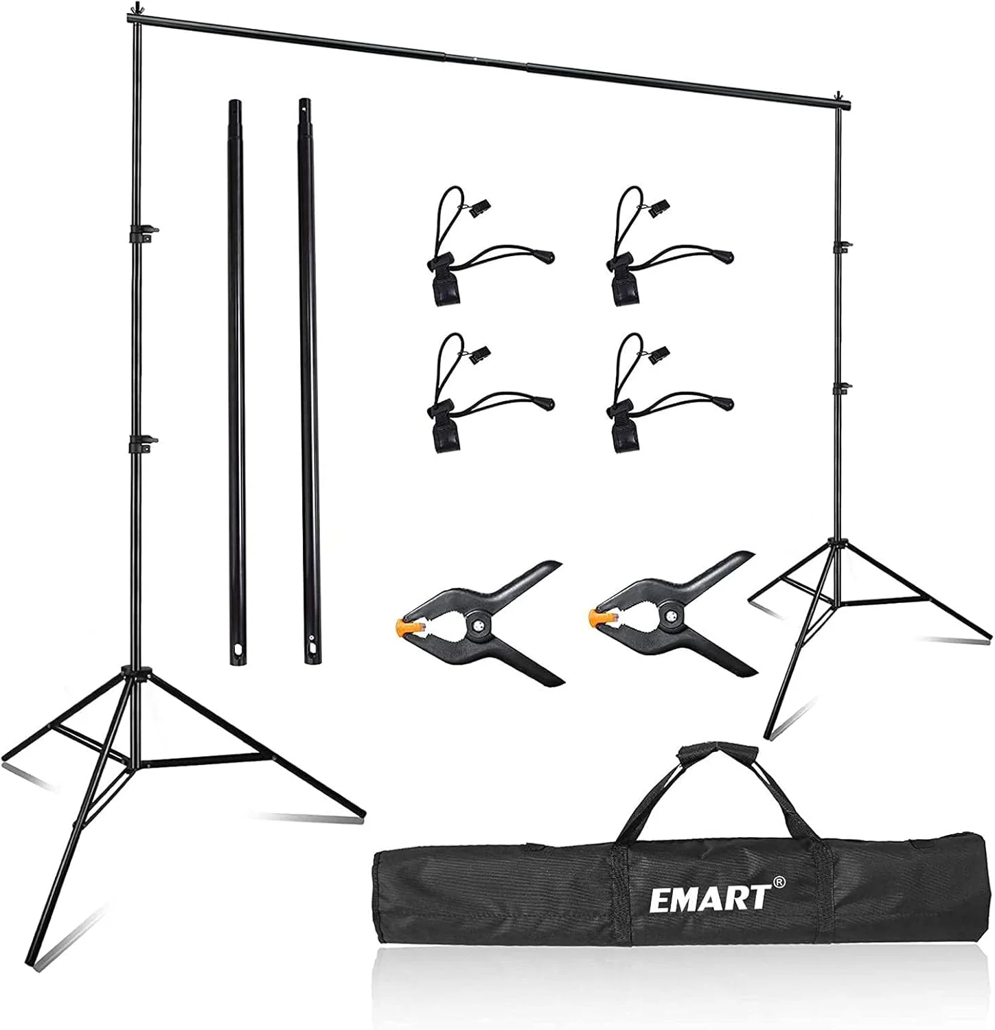 پایه نگهدارنده پس زمینه عکاسی ایمارت، 2.4x2.4 متر، سیستم پشتیبانی پس زمینه قابل تنظیم برای استودیو عکسبرداری، دکوراسیون جشن تولد