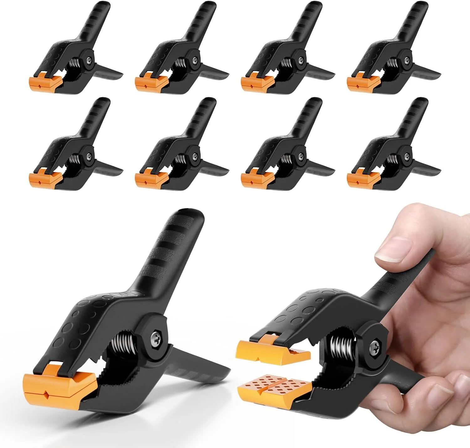 گیره های فنری عکاسی ایمارت، بسته 8 عددی، گیره های پلاستیکی 4.5 اینچی برای پس زمینه استودیو عکاسی، غرفه عکس، پایه پس زمینه، کاغذ، نجاری، صنایع دستی، برزنت