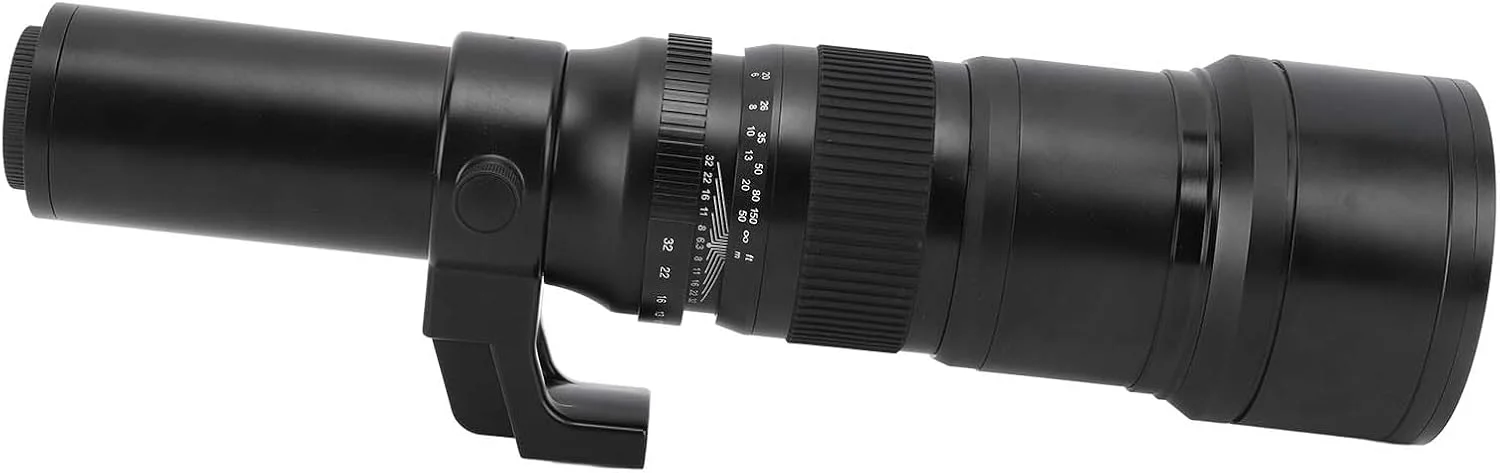 لنز تله فوتو Haofy، لنز تله فوتو 500 میلی‌متری F6.3 از آلیاژ و شیشه اپتیکال با ساختار فلزی برای مسافرت (مشکی)