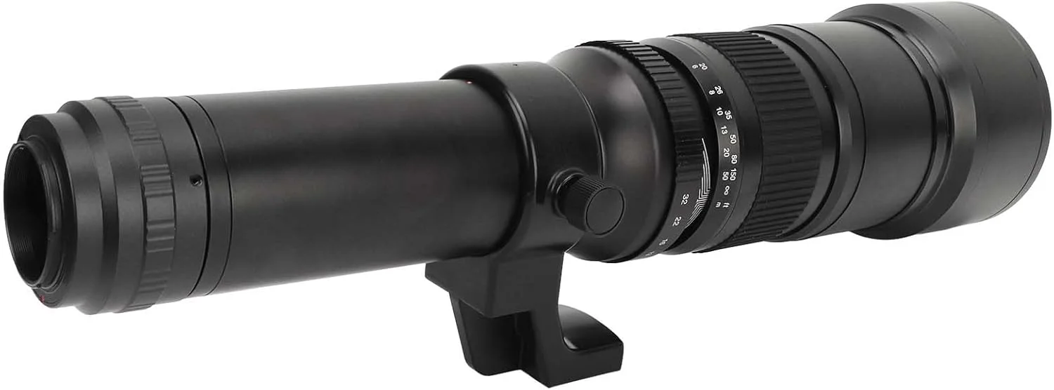 لنز تله فوتو Haofy، لنز تله فوتو 500 میلیمتری F6.3 از آلیاژ و شیشه اپتیکال با ساختار فلزی برای مسافرت (مشکی) لنز تله فوتو Haofy، لنز تله فوتو 500 میلیمتری F6.3 از آلیاژ و شیشه اپتیکال با ساختار فلزی برای مسافرت (مشکی)