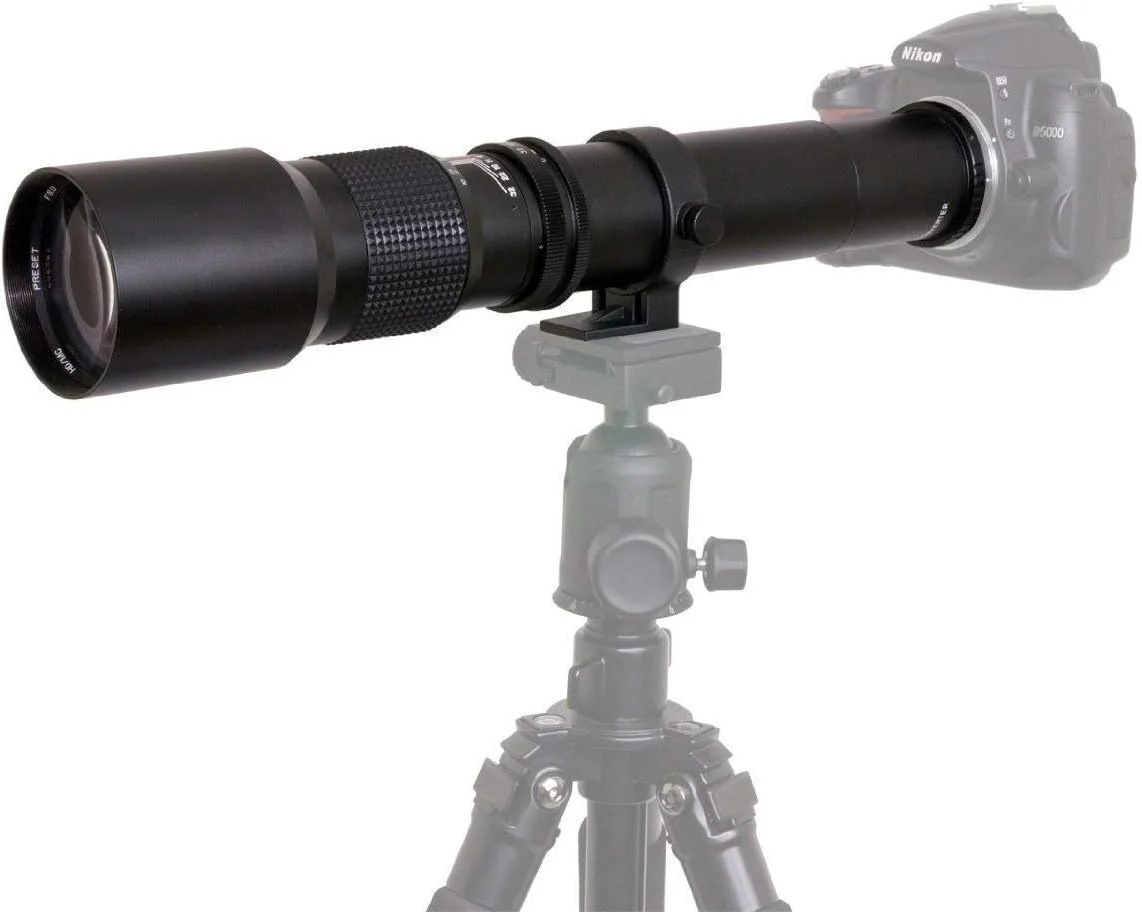 لنز تله فوتو دستی 500mm/1000mm f/8 HD برای دوربین های دیجیتال SLR کانن EOS Rebel T3, T3i, T4i, T5, T5i, T6, T7 T6i, T6s, T7i, SL1, SL2, EOS 60D, 70D, 77D, 80D, 5D III, 5D IV, EOS 6D, 7D, 7D II لنز تله فوتو دستی 500mm/1000mm f/8 HD برای دوربین های دیجیتال SLR کانن EOS Rebel T3, T3i, T4i, T5, T5i, T6, T7 T6i, T6s, T7i, SL1, SL2, EOS 60D, 70D, 77D, 80D, 5D III, 5D IV, EOS 6D, 7D, 7D II