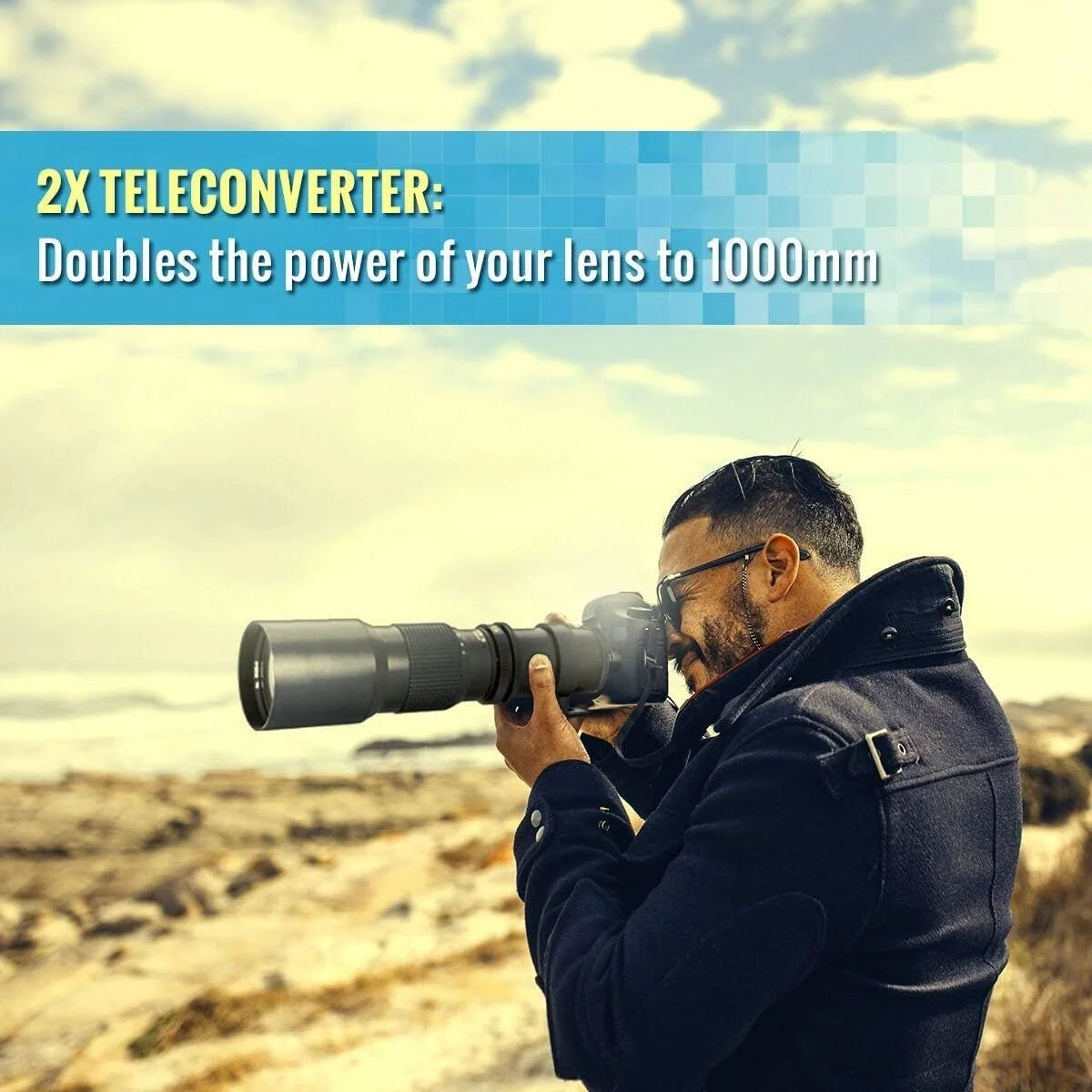لنز تله فوتو دستی 500mm/1000mm f/8 HD برای دوربین های دیجیتال SLR کانن EOS Rebel T3, T3i, T4i, T5, T5i, T6, T7 T6i, T6s, T7i, SL1, SL2, EOS 60D, 70D, 77D, 80D, 5D III, 5D IV, EOS 6D, 7D, 7D II لنز تله فوتو دستی 500mm/1000mm f/8 HD برای دوربین های دیجیتال SLR کانن EOS Rebel T3, T3i, T4i, T5, T5i, T6, T7 T6i, T6s, T7i, SL1, SL2, EOS 60D, 70D, 77D, 80D, 5D III, 5D IV, EOS 6D, 7D, 7D II