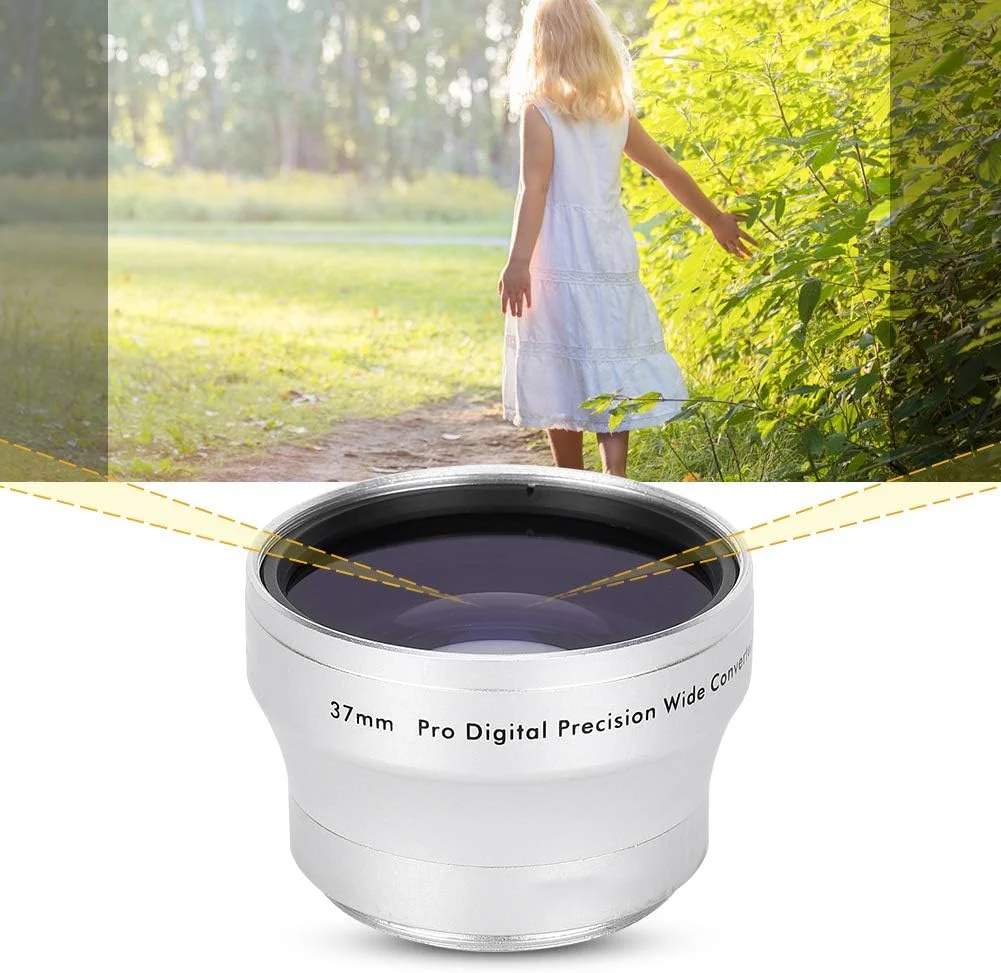 لنز زاویه باز آلومینیومی 0.45X GOWENIC، لنز تله فوتو مبدل جهانی با کیف برای تمام لنزهای دوربین با قطر دهانه 37 میلی متر لنز زاویه باز آلومینیومی 0.45X GOWENIC، لنز تله فوتو مبدل جهانی با کیف برای تمام لنزهای دوربین با قطر دهانه 37 میلی متر