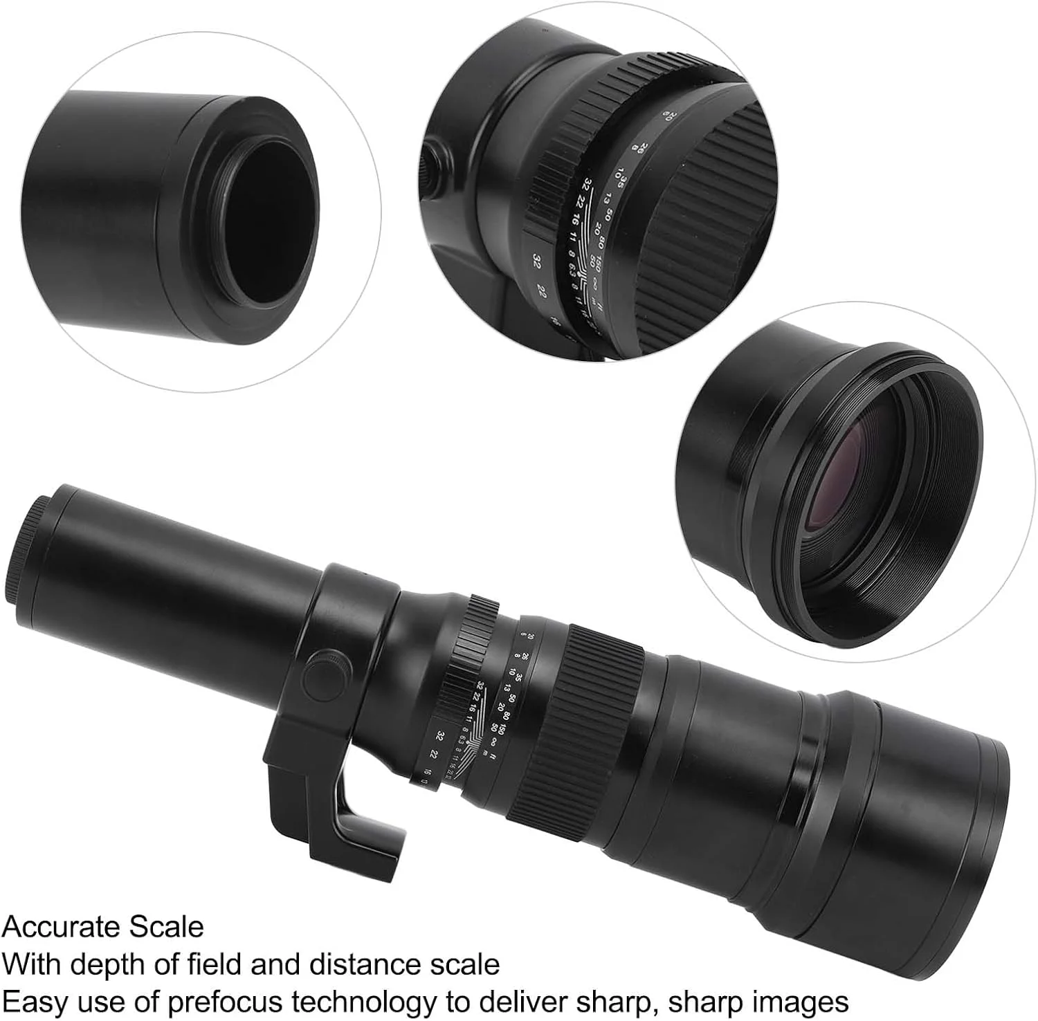 لنز تله فوتو عمومی با ساختار فلزی، لنز تله فوتویی با بافت پوشش مقیاس دقیق MC Multicapa Manual Approach 500 Mm F6.3 برای مسافرت (مشکی) لنز تله فوتو عمومی با ساختار فلزی، لنز تله فوتویی با بافت پوشش مقیاس دقیق MC Multicapa Manual Approach 500 Mm F6.3 برای مسافرت (مشکی)