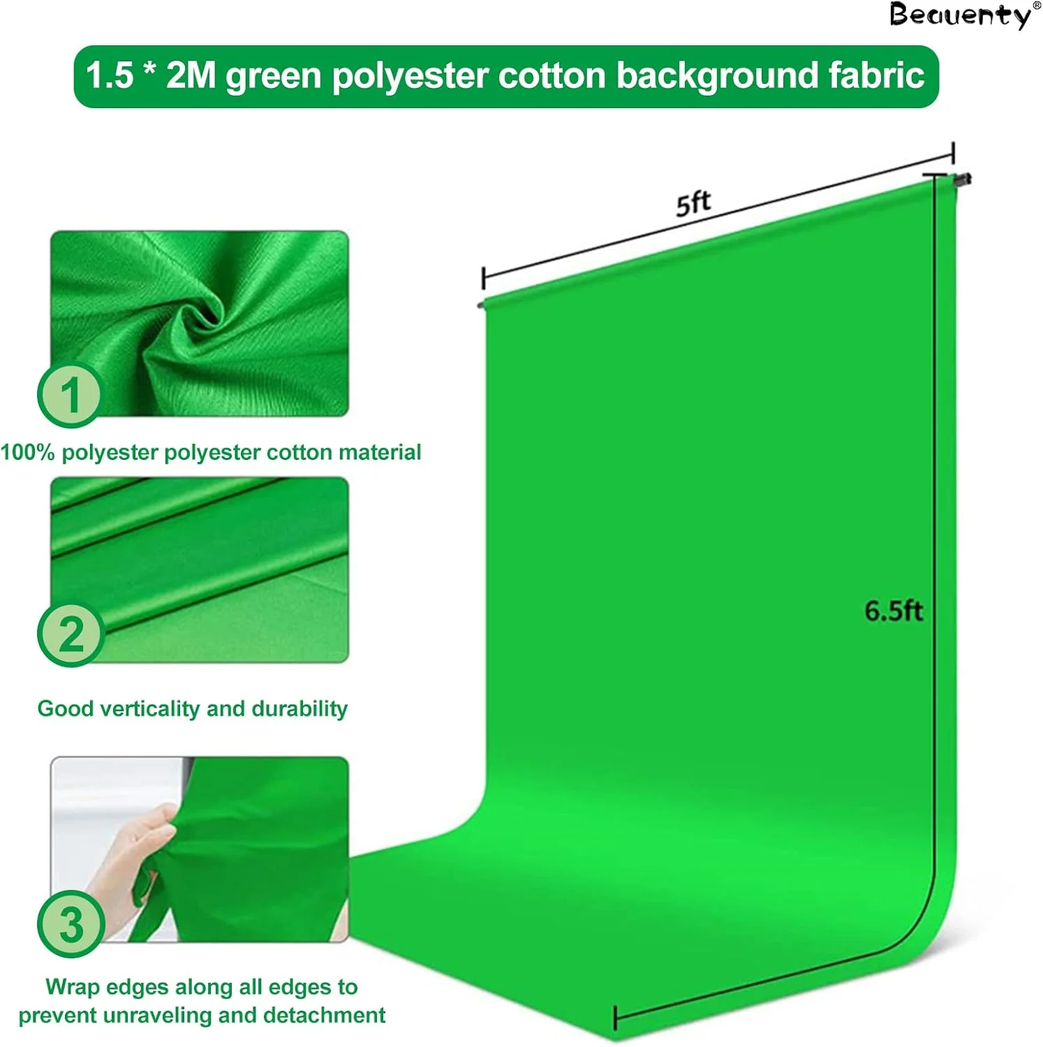کیت پایه نگهدارنده پرده فون مدل T شکل Beauenty، پایه استودیو عکس، پایه پس زمینه قابل حمل با کیف حمل، پایه پس زمینه استودیوی عکاسی تاشو با 5 گیره فنری (استایل 1)